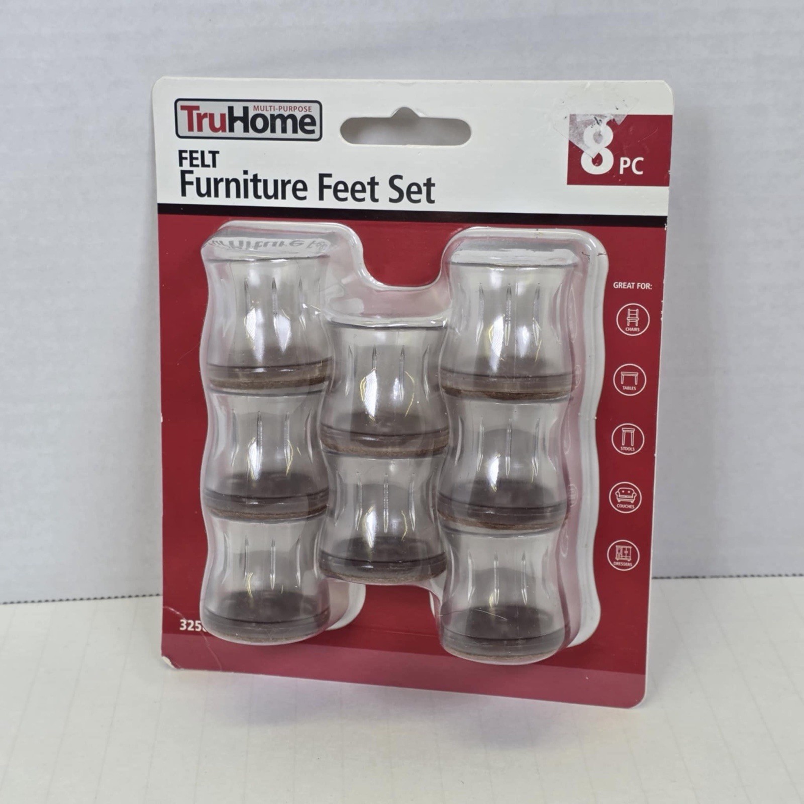 TruHome Felt Furniture Feet Set 8-piece