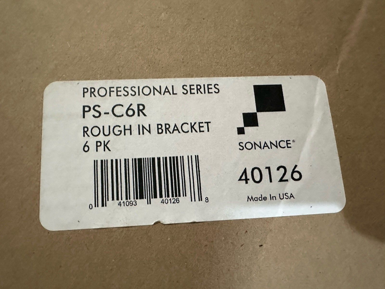 Sonance PS-C6R METAL ROUGH IN BRACKET [6 PACK] 40126 Professional Series