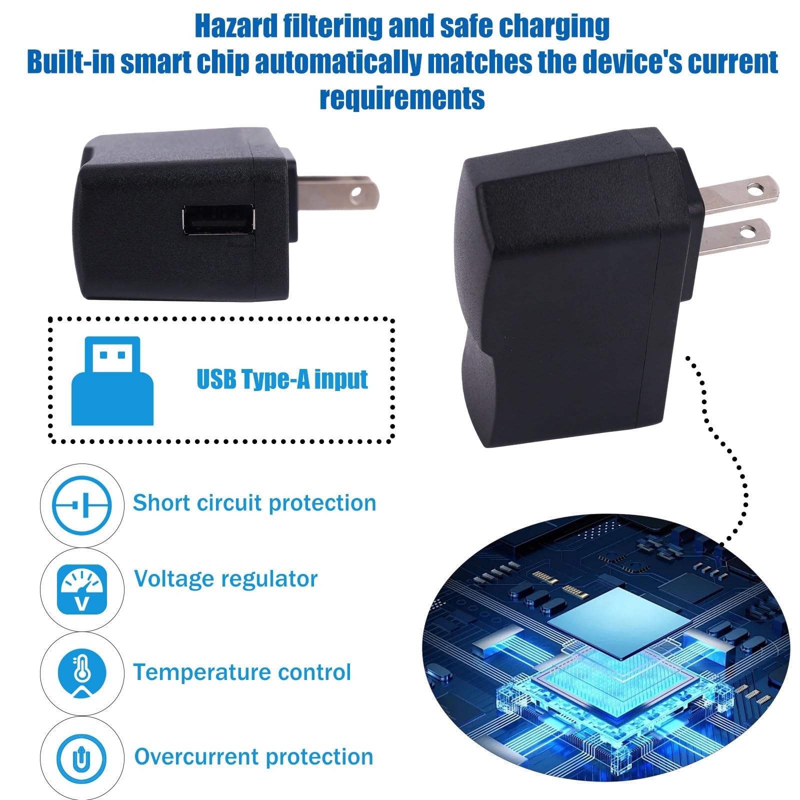 BTFO Fast Wall Charger Kit for Versa 4 & 3, USB Charging Cable 106cm, black
