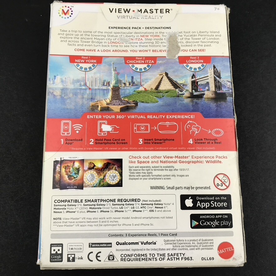 View-Master Virtual Reality SPACE Experience Pack & Destination Pack NIB
