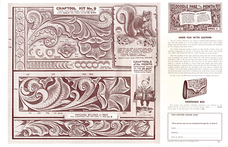 Leather Craft Doodle Pattern    More Fun with Leather
