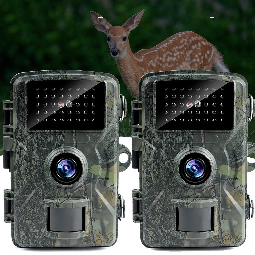 2x Wildlife Hunting Trail Camera HD 1440P Night Vision Motion Sensor Waterproof