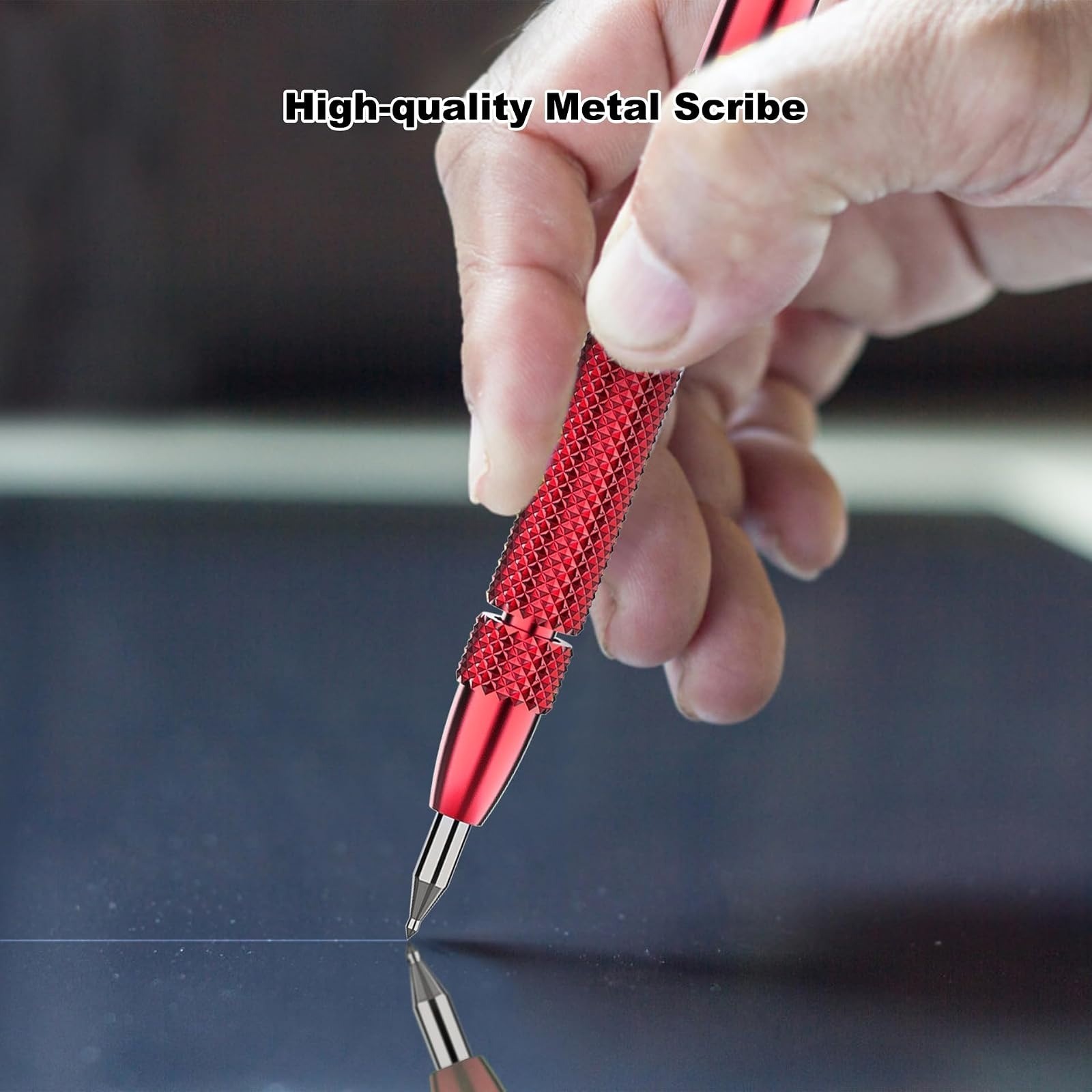 Glieskir Tungsten Carbide Scriber Tool Set - 4 Pack with Ruler & Tips