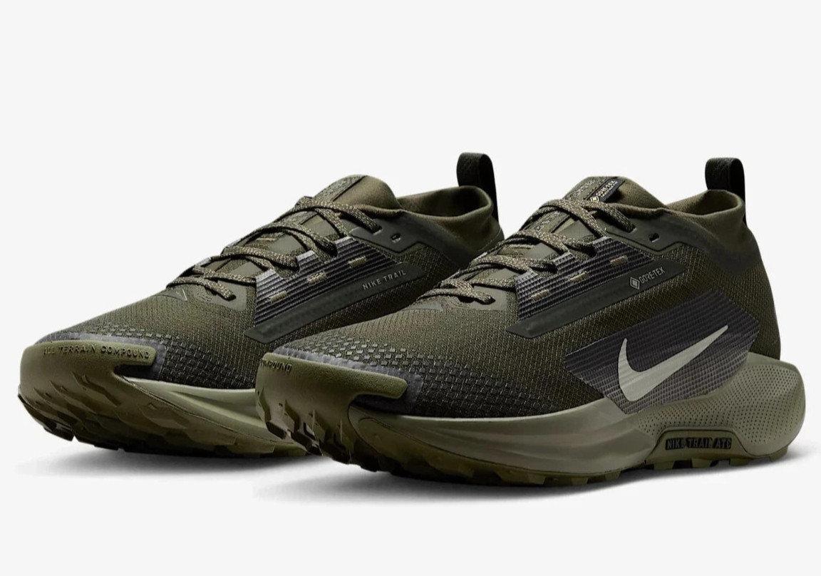 Nike Pegasus Trail 5 Gore-Tex 'Medium Olive' Mens Size US 8 Green Hiking Shoes ✅