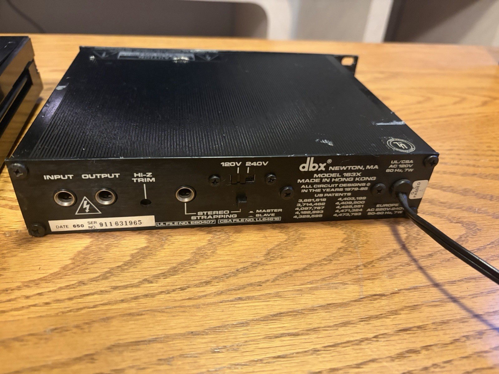 Pair of DBX 163X Over Easy Compressor/Limiters