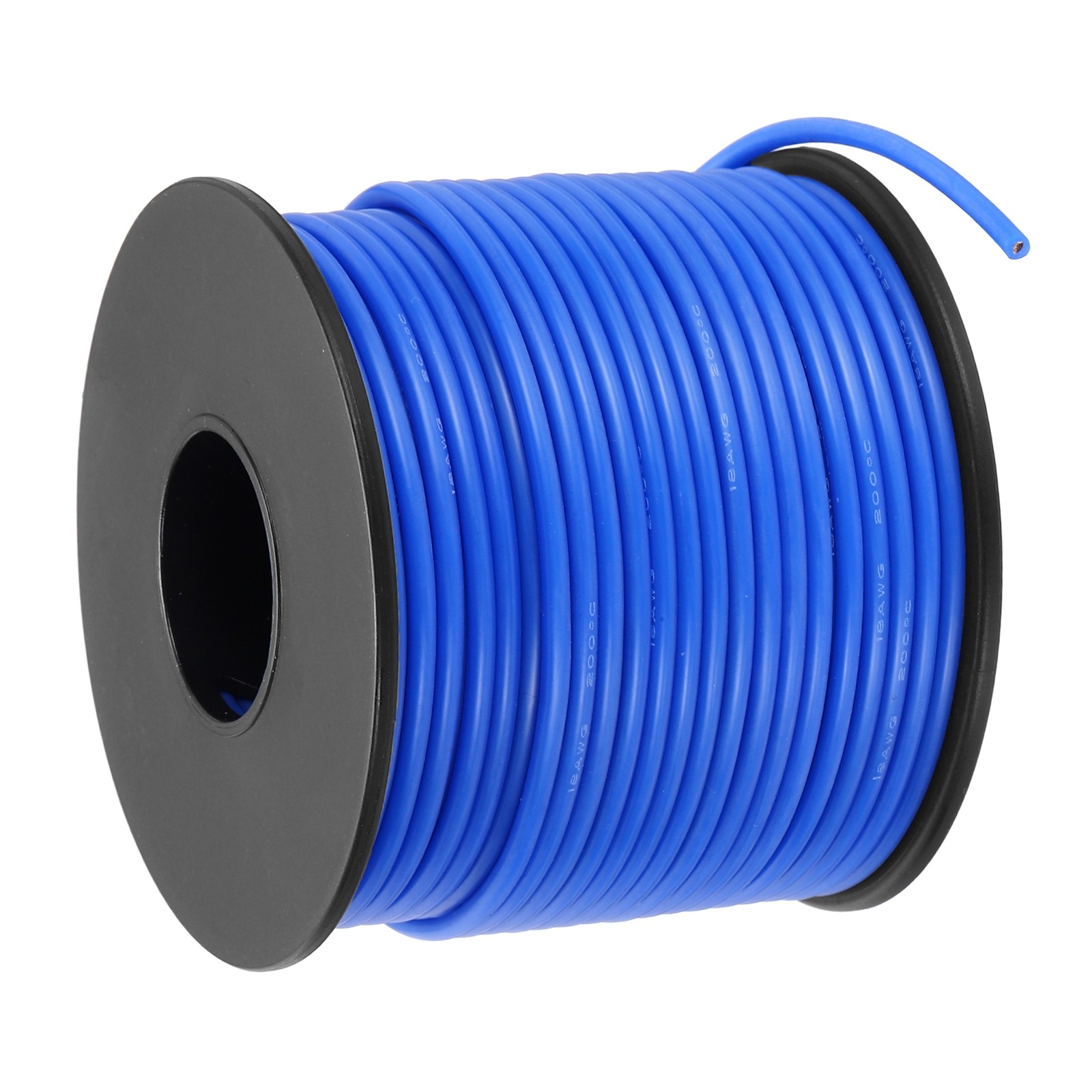18 AWG Flexible Silicone Wire 30.5m/100ft, Tinned Copper Electrical Wire, Blue