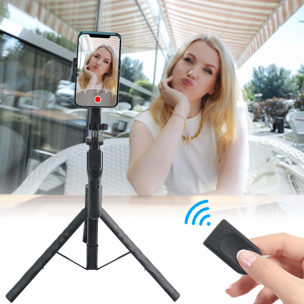 Portable 68" Wireless Remote Selfie Stick Tripod Phone Stand For iPhone Camera