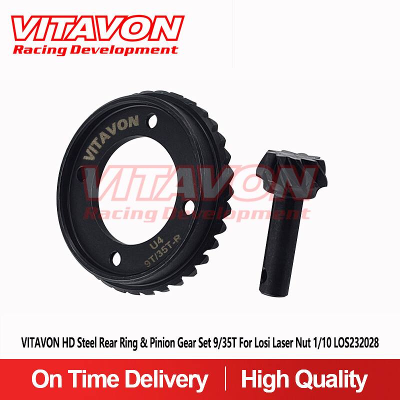 Vitavon HD Steel Rear Ring & Pinion Gear Set 9/35T For Losi Laser Nut LOS232028