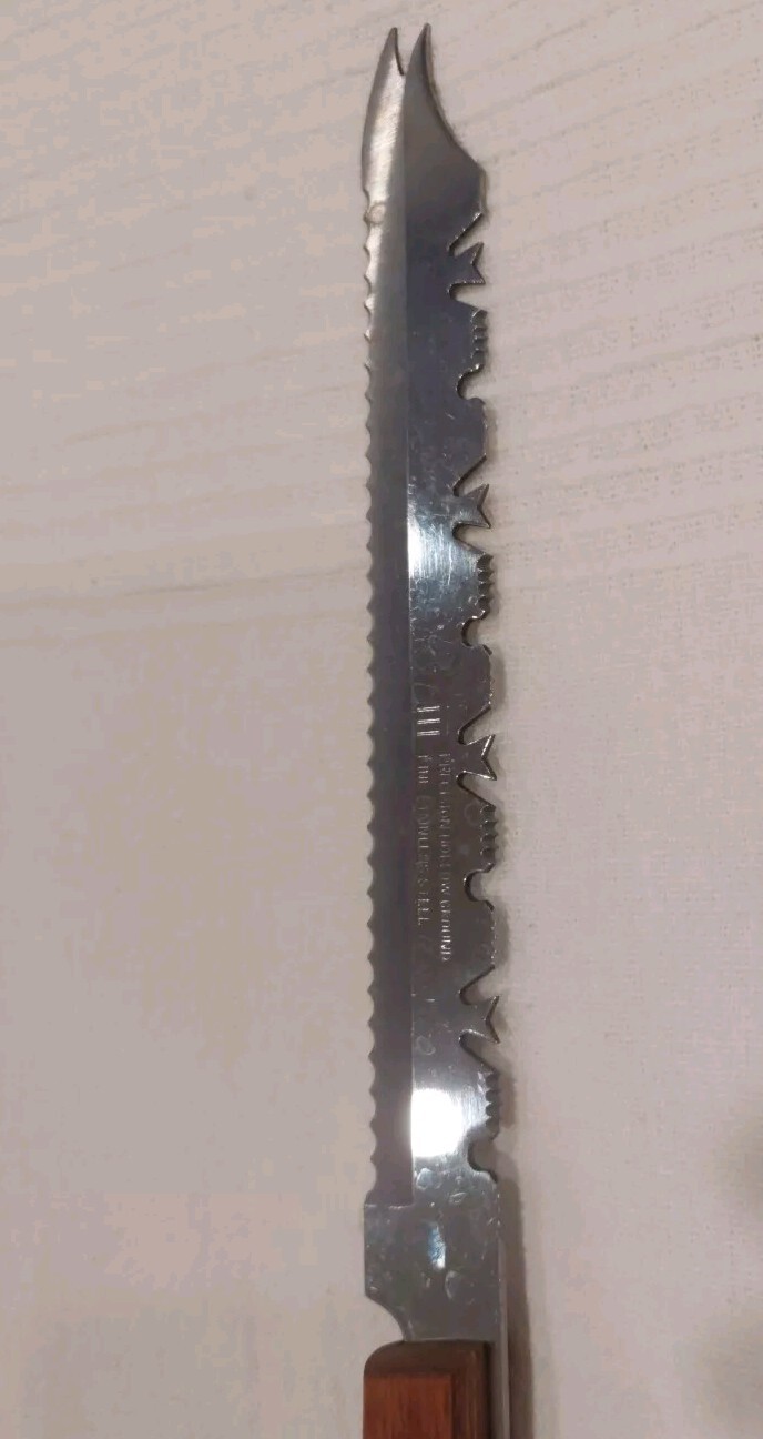 Serrated Frozen Food Hollow Knife Stainless Steel Japan