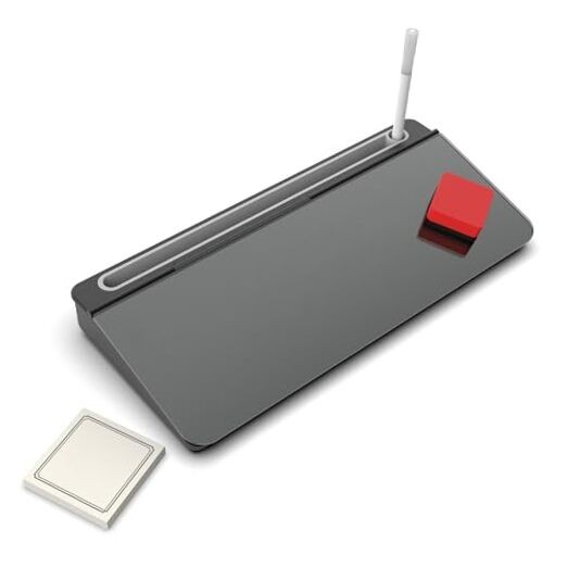 Audio-Visual Direct - Glass Desktop Computer Keyboard Whiteboard Notepad Set,