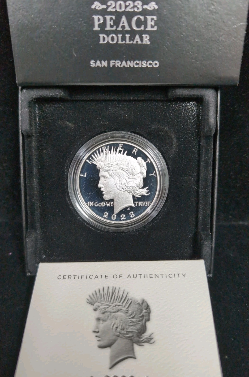 2023-(S) PEACE SILVER DOLLAR PROOF ORIGINAL. MINT PACKAGE 23XL