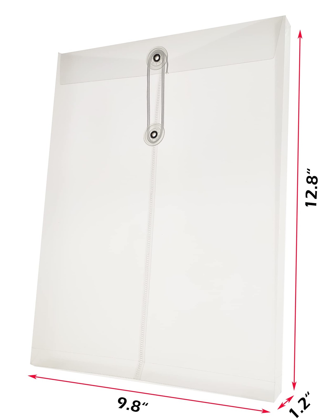 A4 Size Poly String Envelope with Expandable Gusset,Clear Poly Reusable File ...