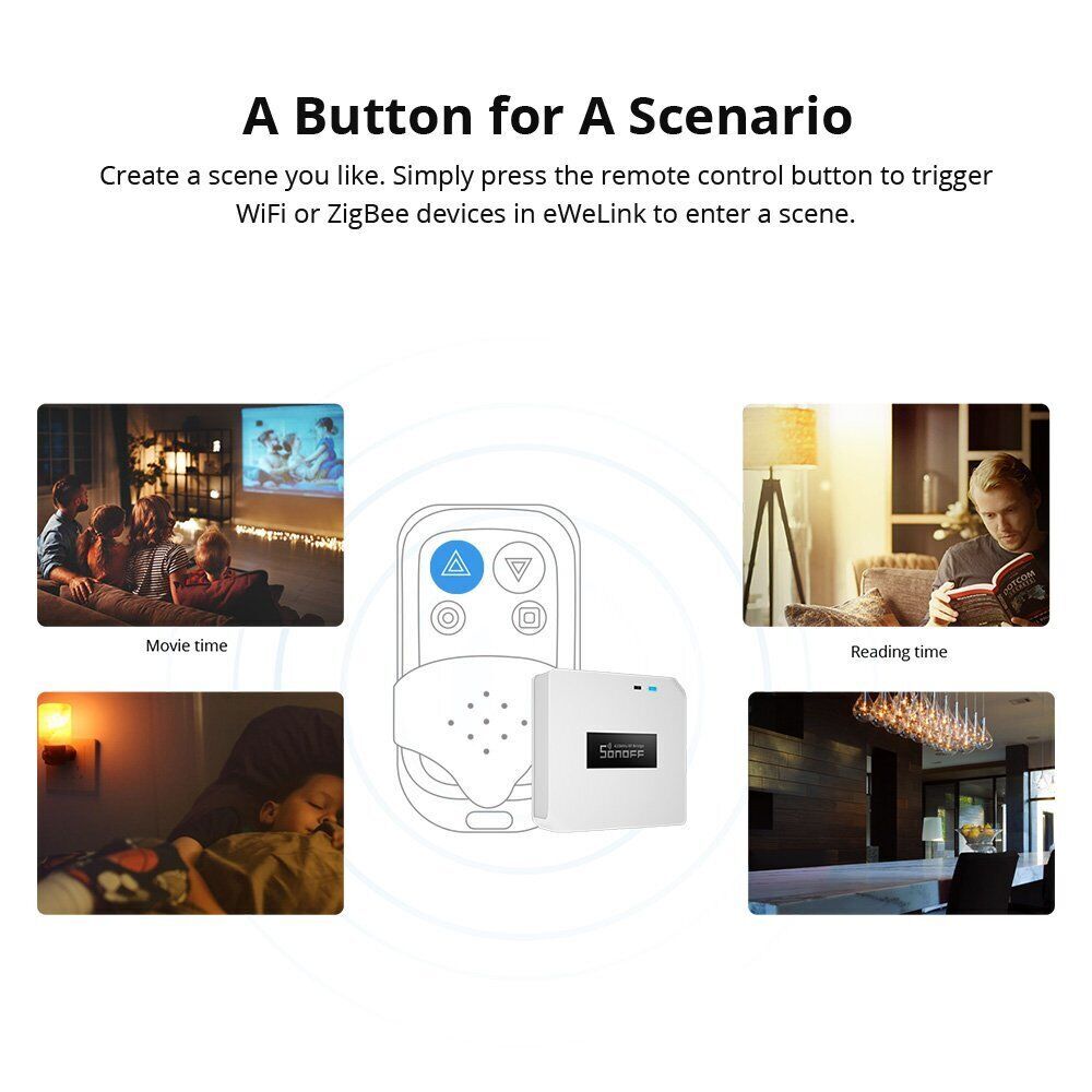 SONOFF RF R2 Bridge Gateway WiFi 433MHz Wireless Switch Smart Remote Controller