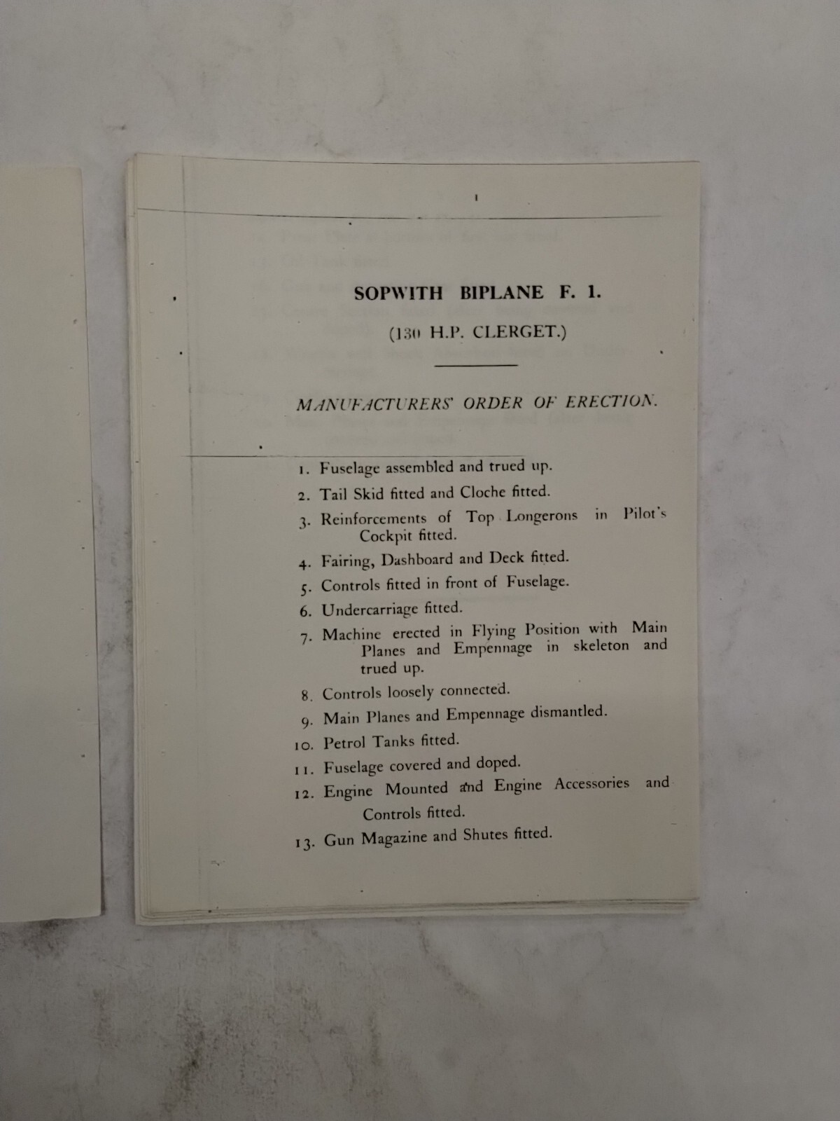 Sopwith Biplane F.I. (130 H.P. Clerget) Rigging Notes-Copy