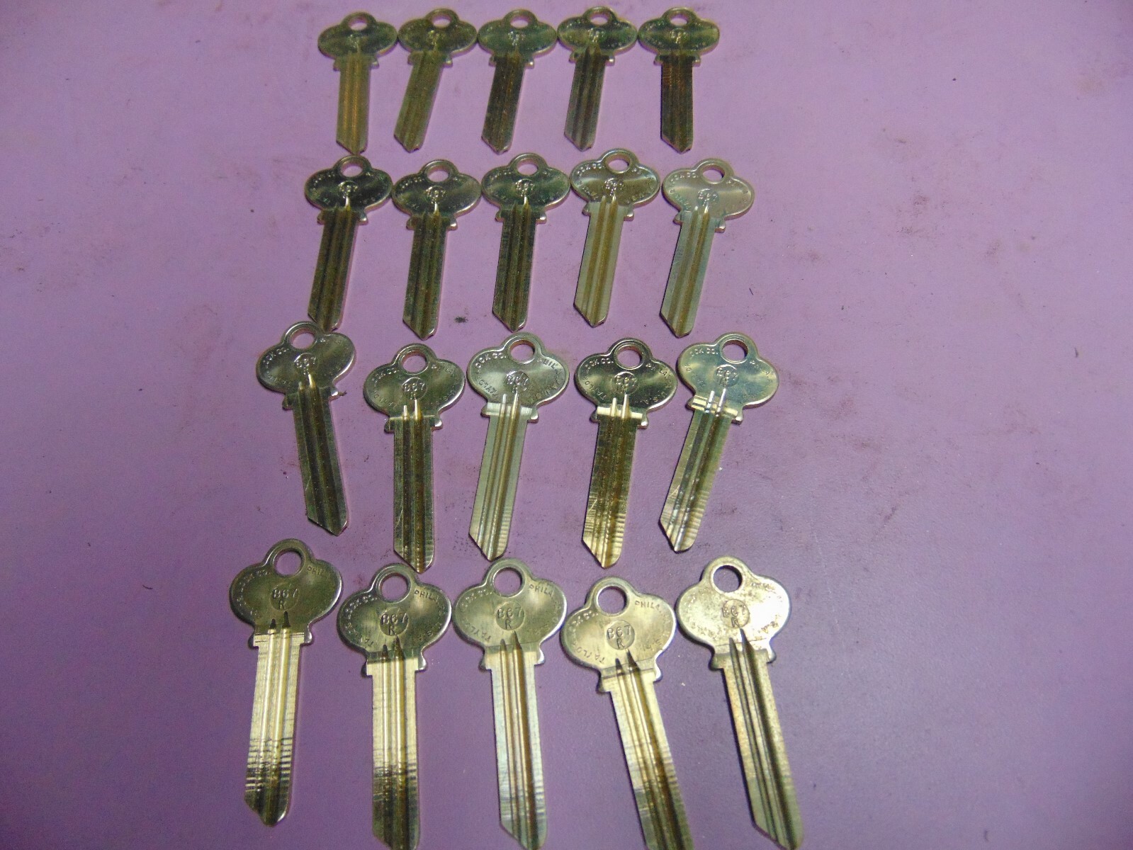 20 keys LOCKWOOD B67R KEYS BLANKS UNCUT LOCKSMITH