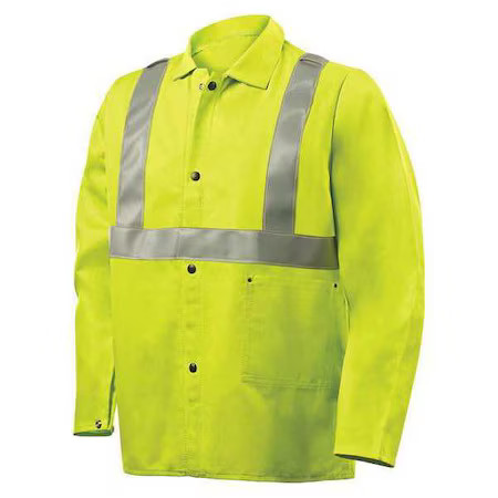 Steiner 1070Rs-S Fr Welding Jackets, Cotton, 9 Oz, 30 In Length, Snap Closure,