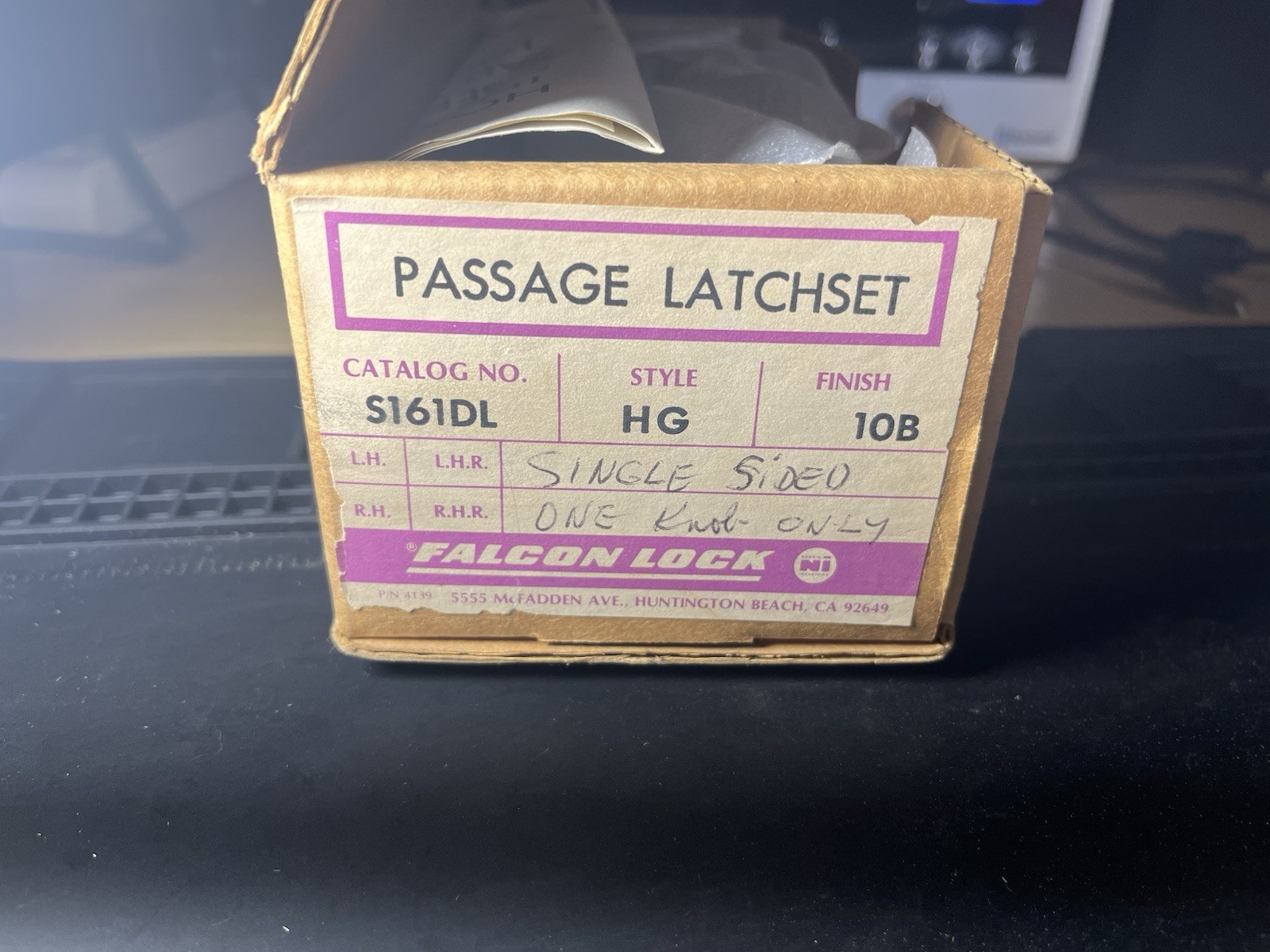 NOS Falcon Single Sided Door Knob S161DL