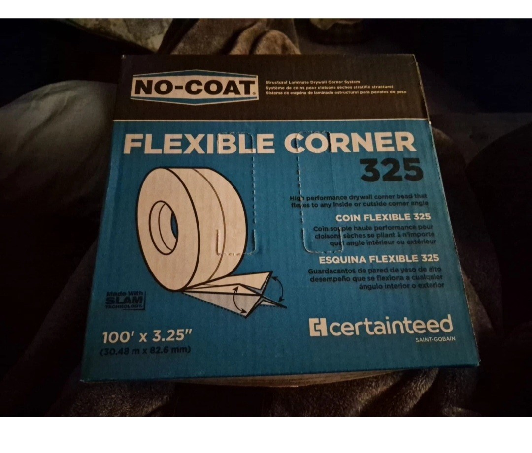No-Coat Ultraflex 325 Flexible Drywall Corner Trim - 100'Roll CertainTeed 3 Pack