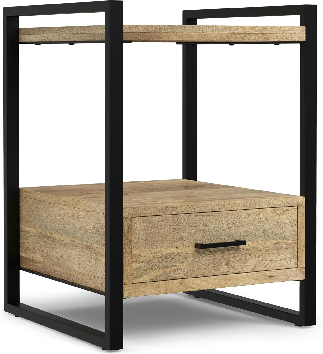 Warm Shaker 24" Wide Solid Wood Bedside Table in White