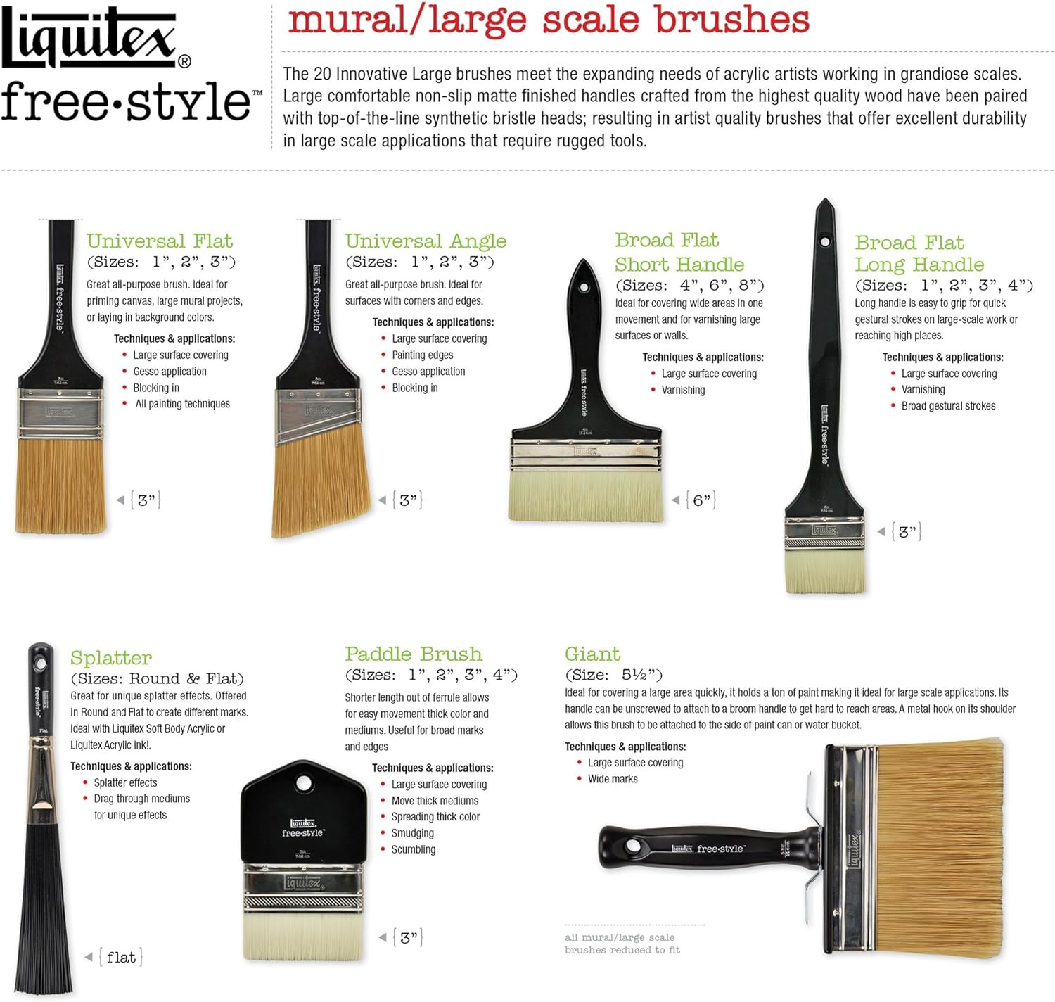 Large Scale Universal Flat Brush, 1"