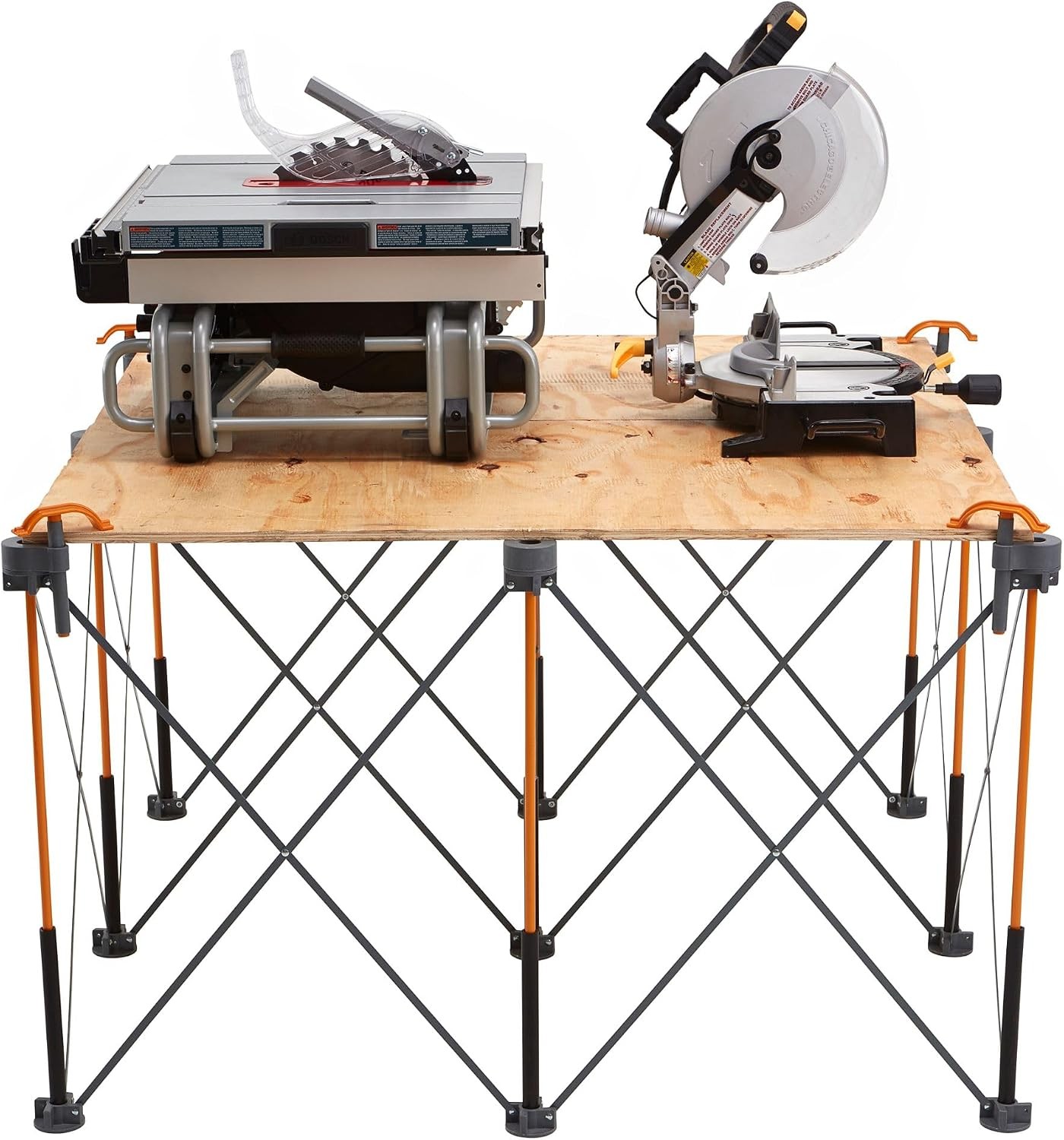 30in Folding Work Table Set No Assembly 9-Strut Collapsible Table