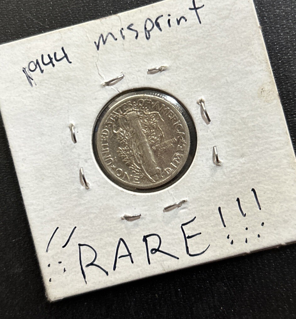 1944 w mercury dime ERROR COIN Reverse Vines Wrap The Words