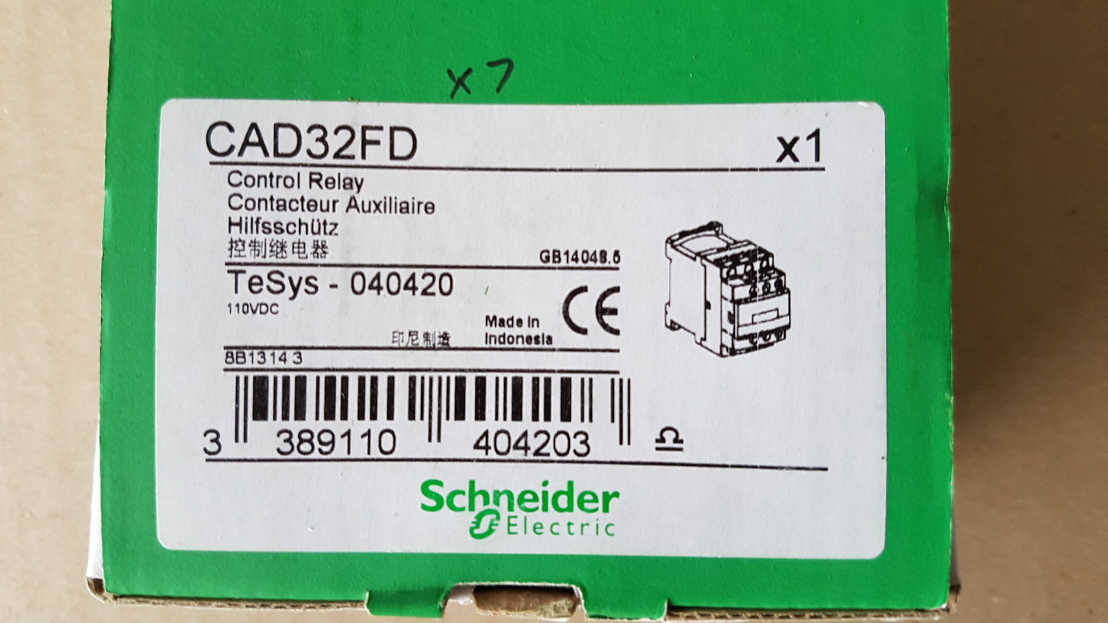 Schneider  CAD32FD Control Relay, 10 A