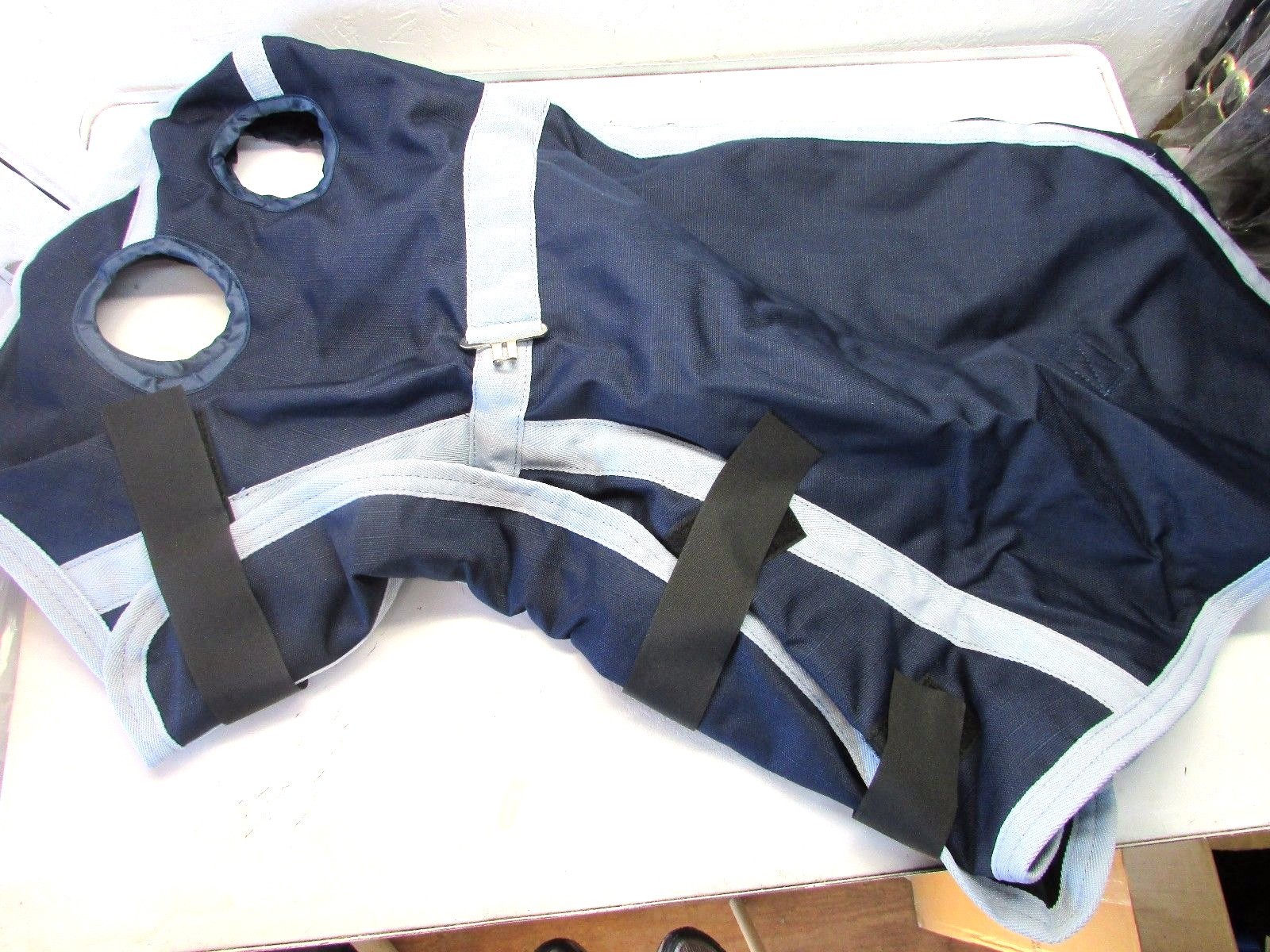 2X Cowboy Brand Small Size Winter Hood in Blue/Gray horse tack HDB2646