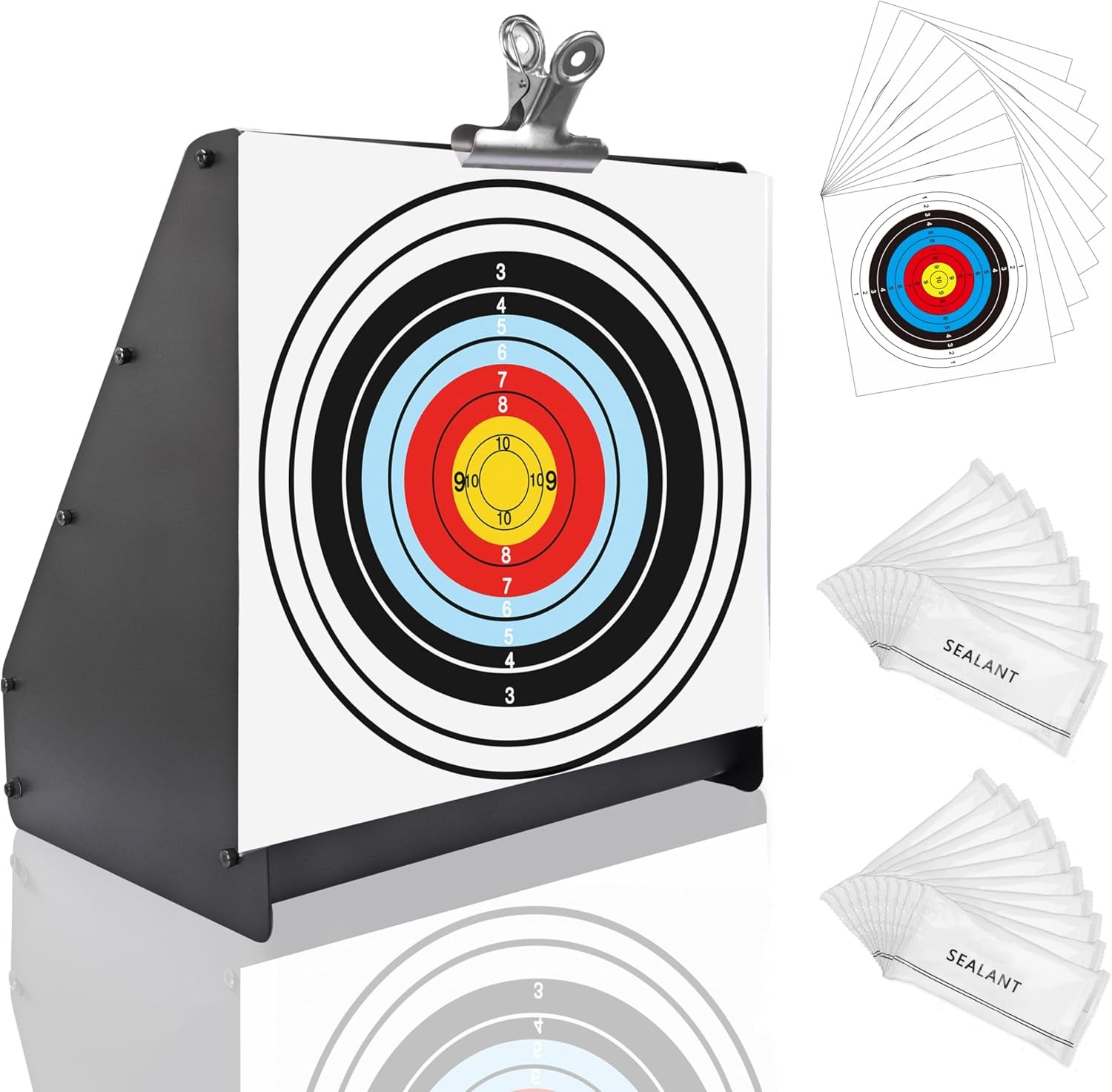 Air Rifle Pellet Trap Target .22/.177 Caliber Heavy Duty BB Trap Target W/ 10pcs