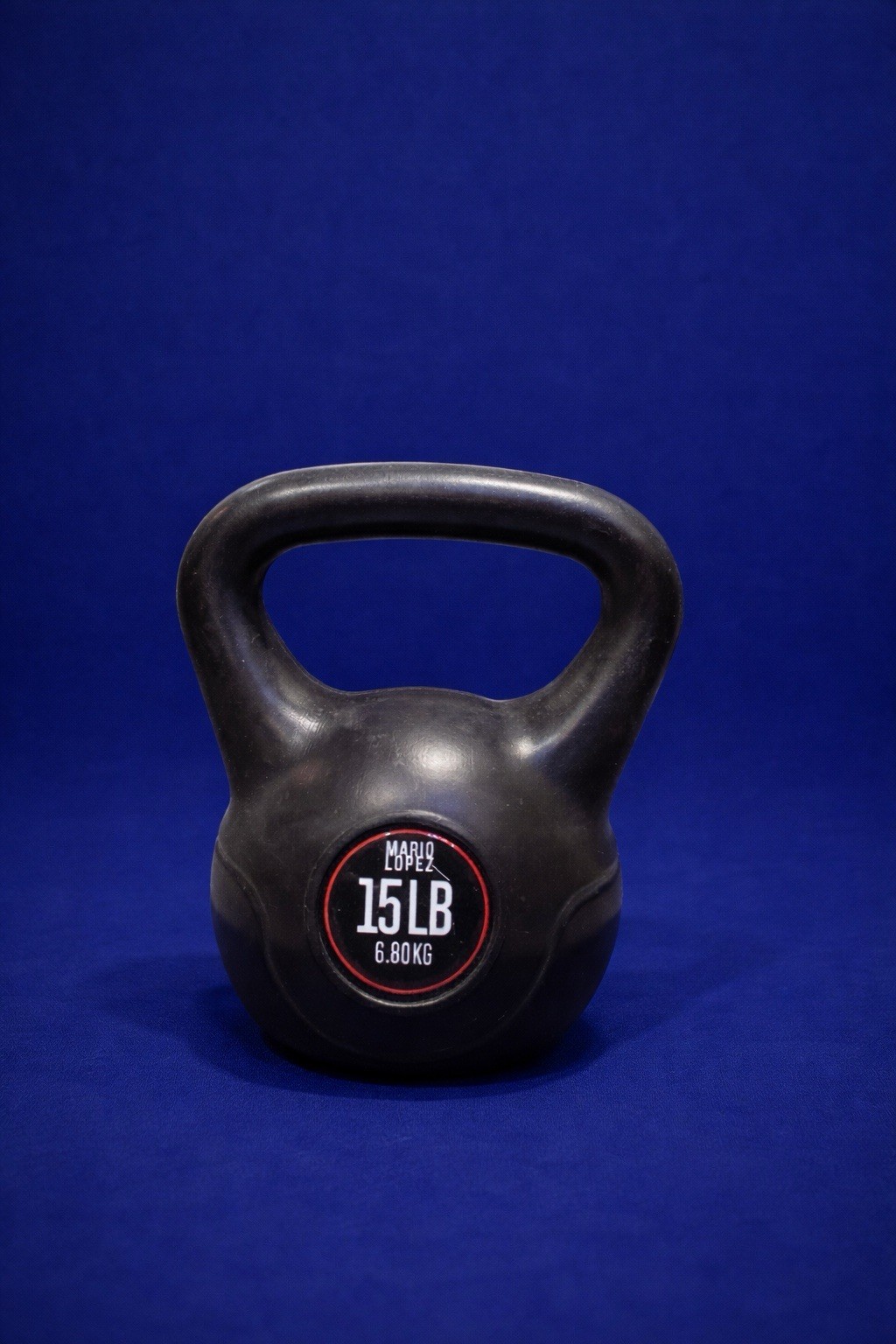 Kettlebell 15lb Black Ergonomic Handle For Home Exercise Workout Fitness Weight