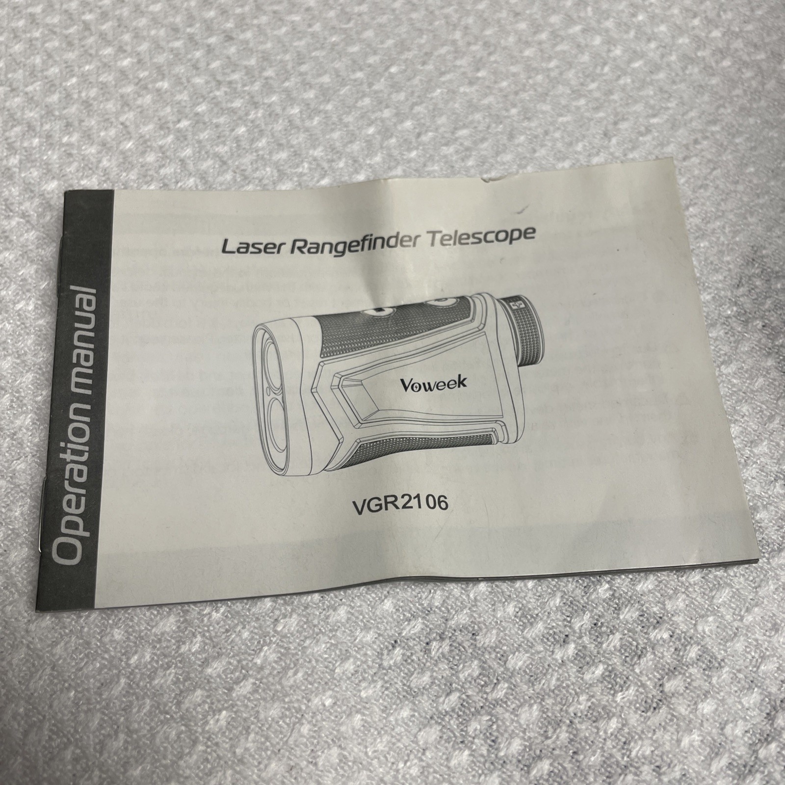 WORKING VOWEEK OPERATION MANUAL VGR2106 Golf Rangefinder