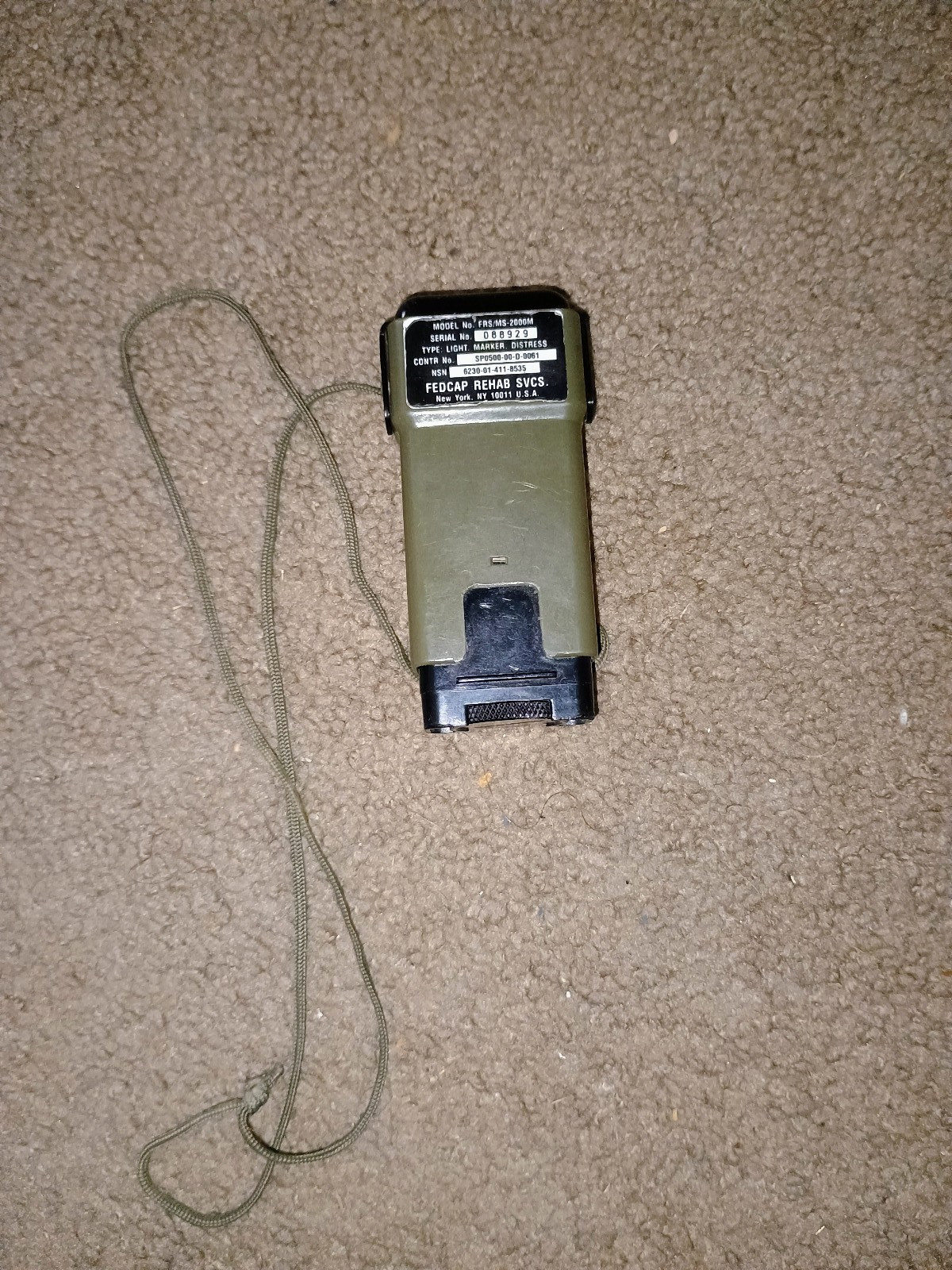 USGI IR Strobe MS2000 Light Distress Marker  NVG Helmet Beacon PVS
