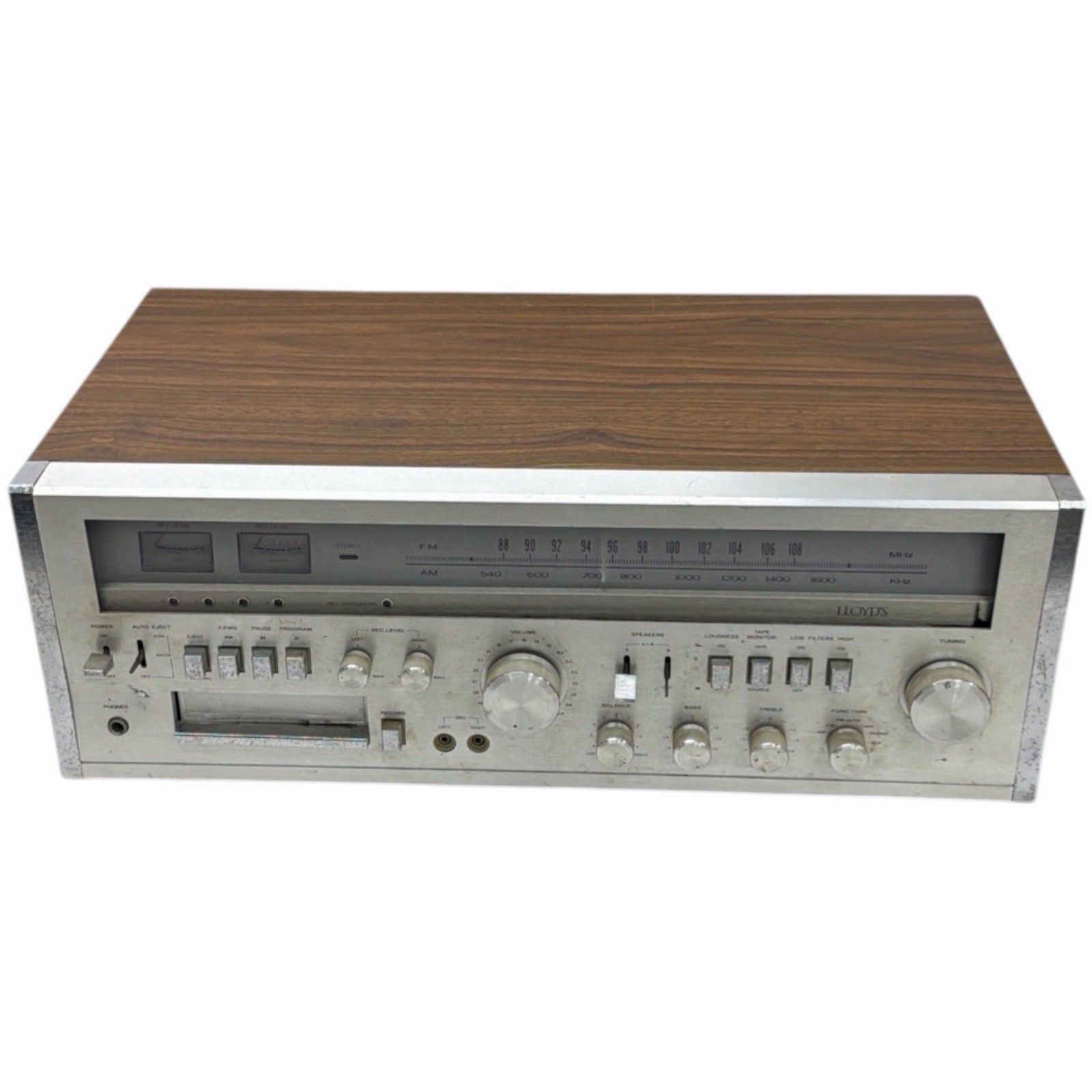 LLoyd's Model AM/FM Stereo Receiver R 745 VTG Electronic Wood Grain Receiver
