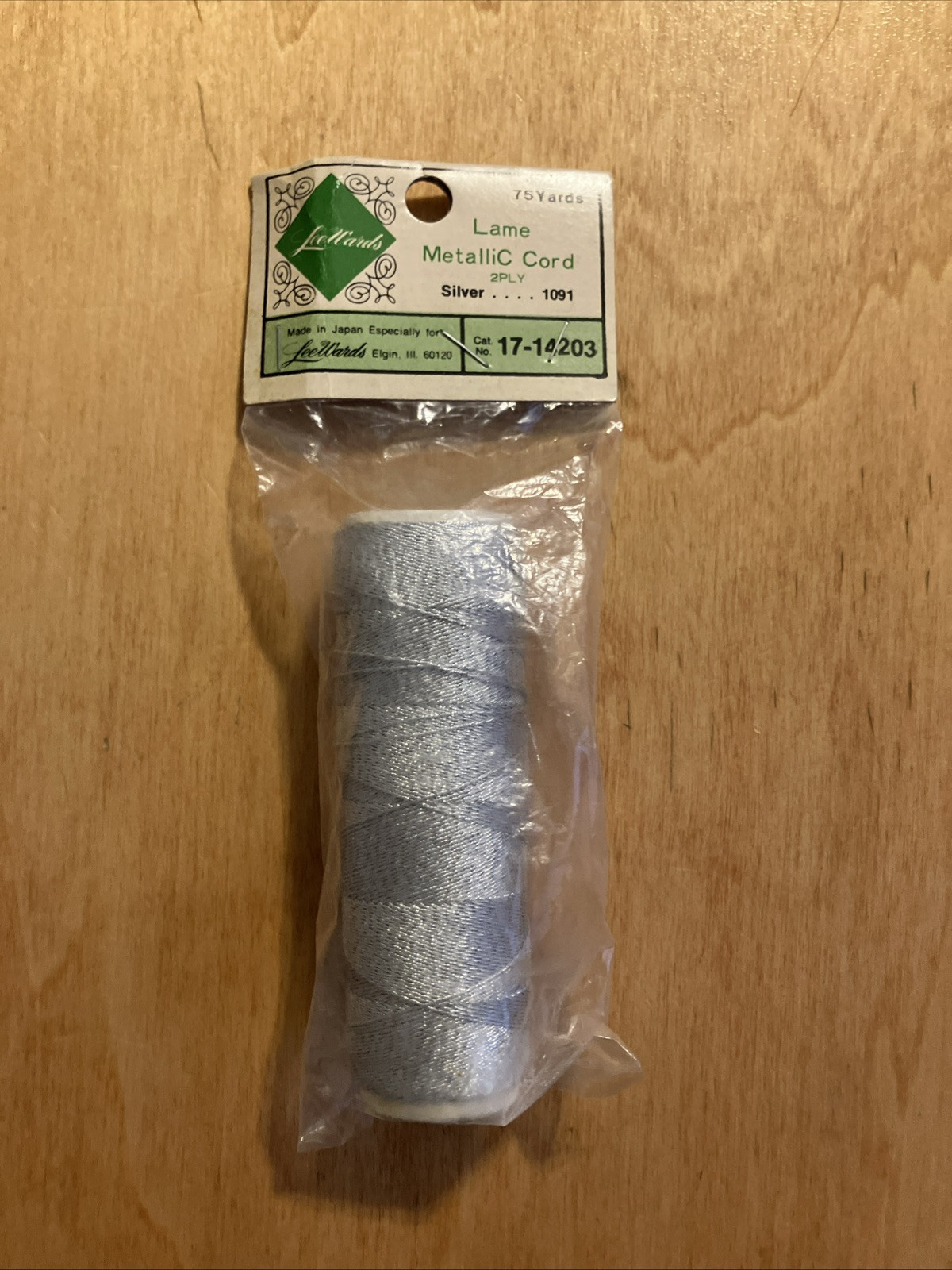 Lee Wards Lame Metallic Cord 2-Ply-Silver-75 Yards