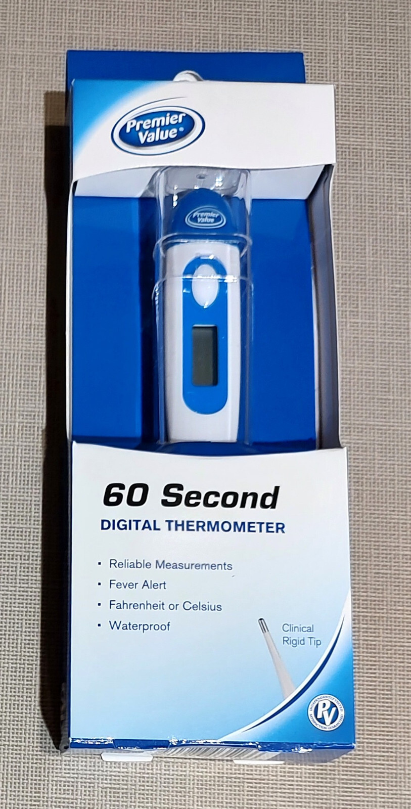 Premier Value 60 Second Digital Thermometer - Waterproof - Auto Shut Off  - New