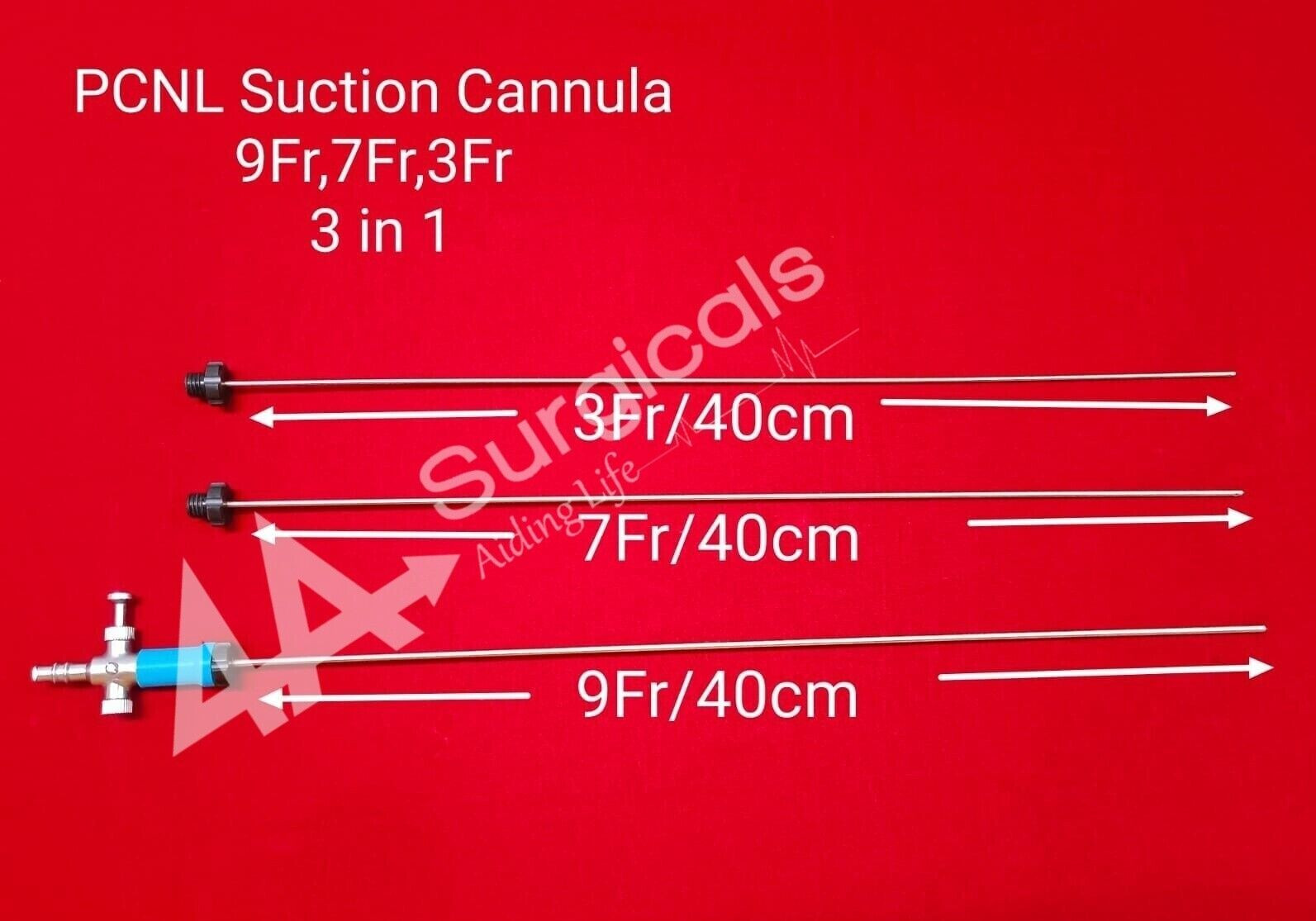 4A NEW PCNL Suction Cannula 3 in 1  (9fr+7fr+3fr)