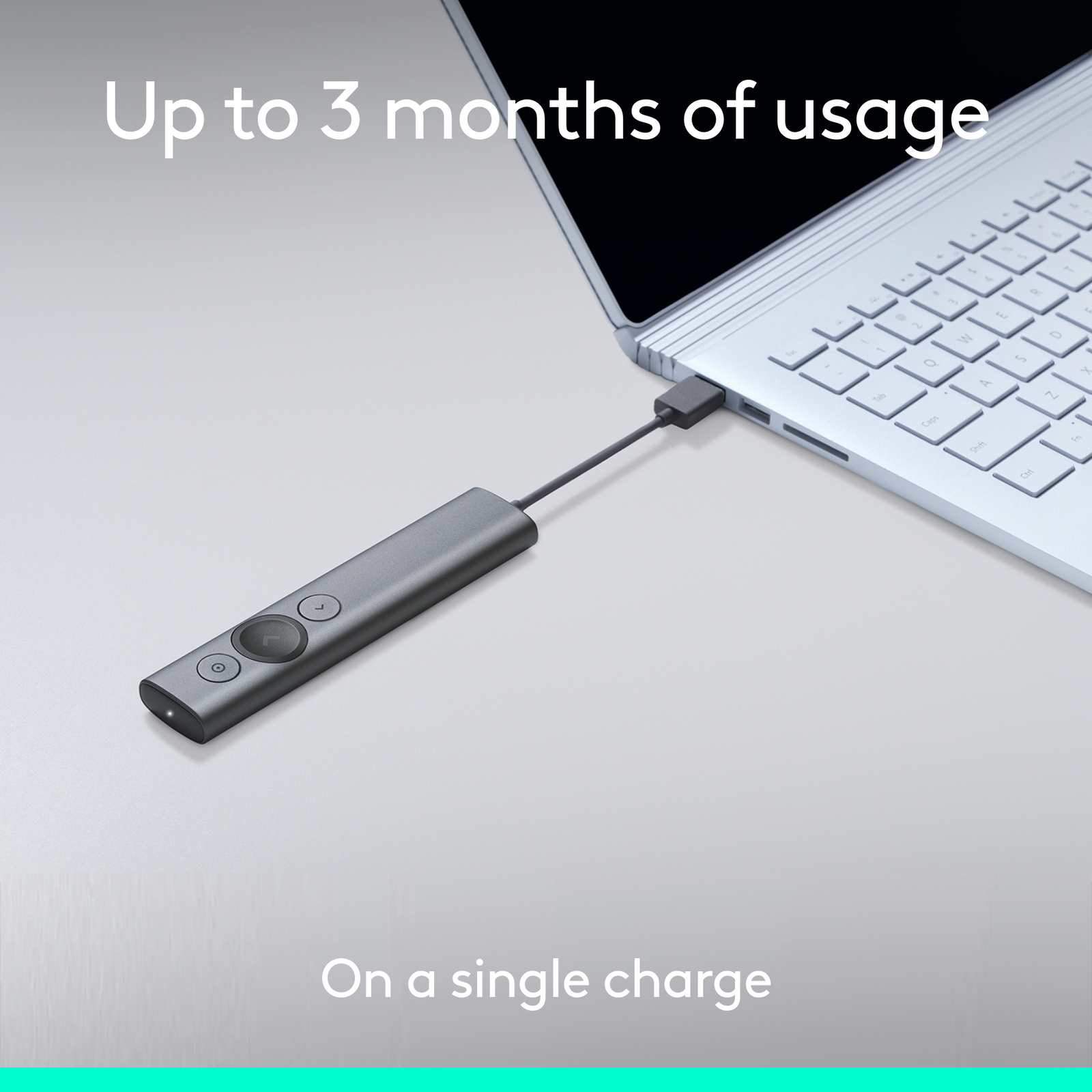 Logitech - Spotlight Presentation Remote with 100 ft Range and Quick Charging...