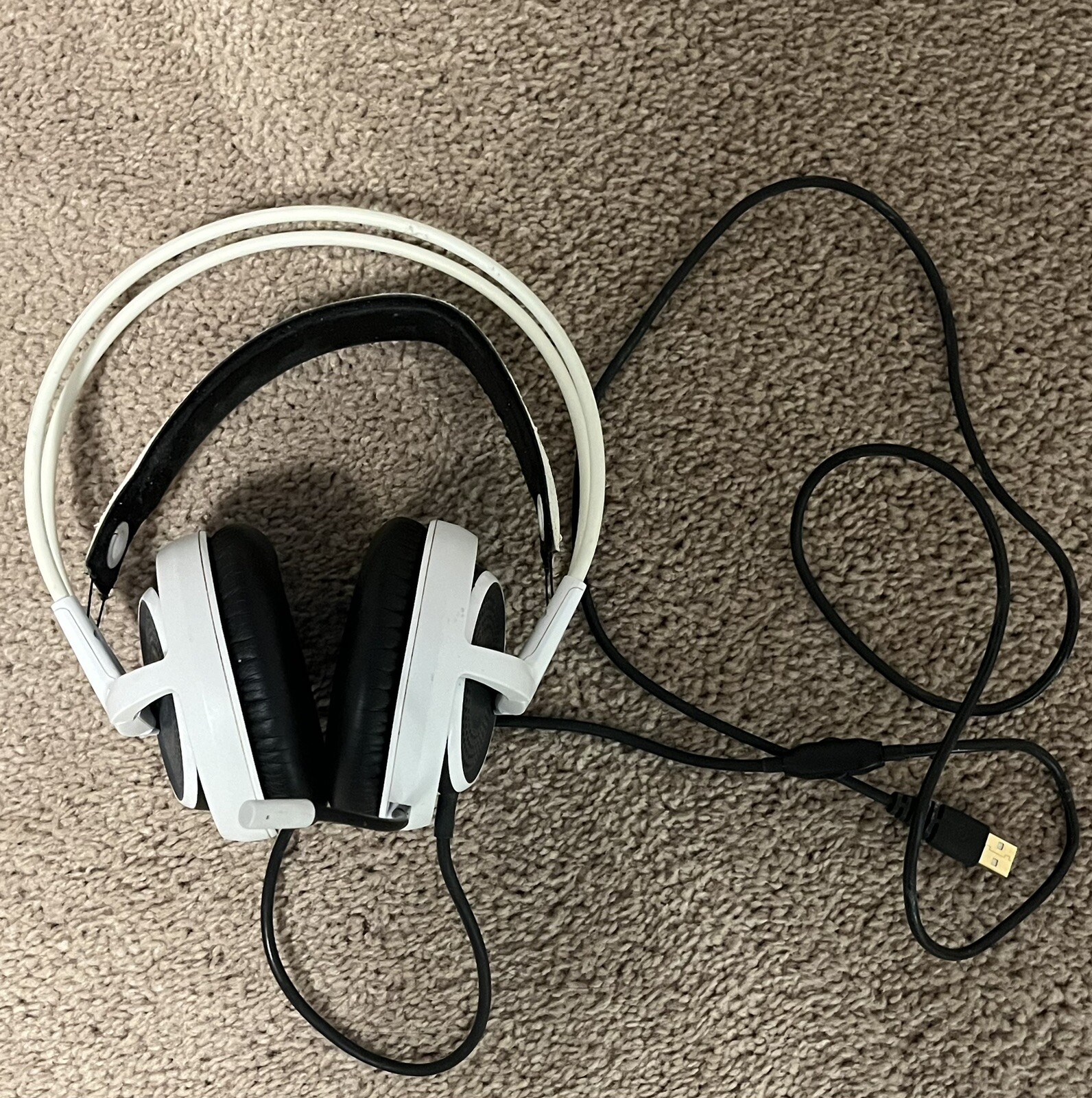 Steelseries Siberia 350 wired Headphones White Tested Works