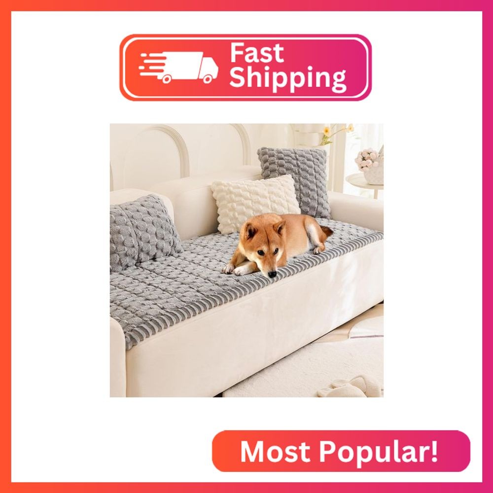 Gumfolk Plush Pet Sofa Covers for Dogs Washable Couch Protector for Cushion, Dog