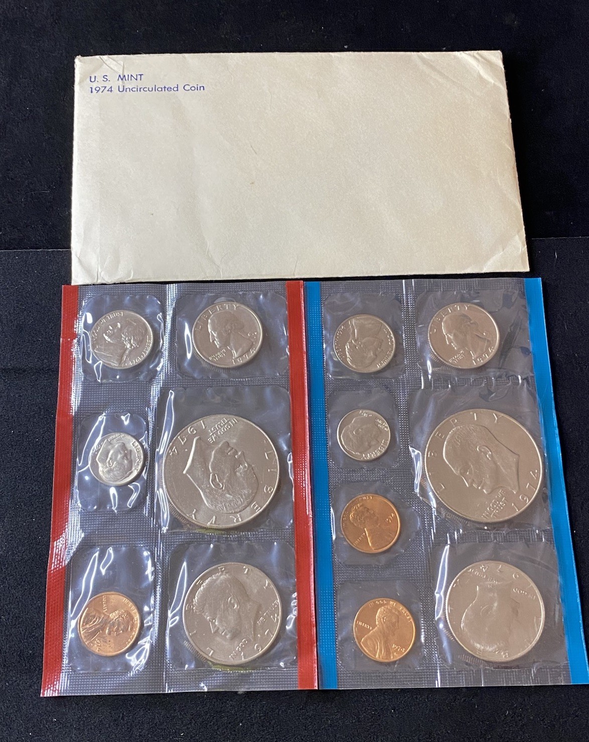 US Mint 1974 Uncirculated Coin Set Denver & Philadelphia OGP Free Shipping