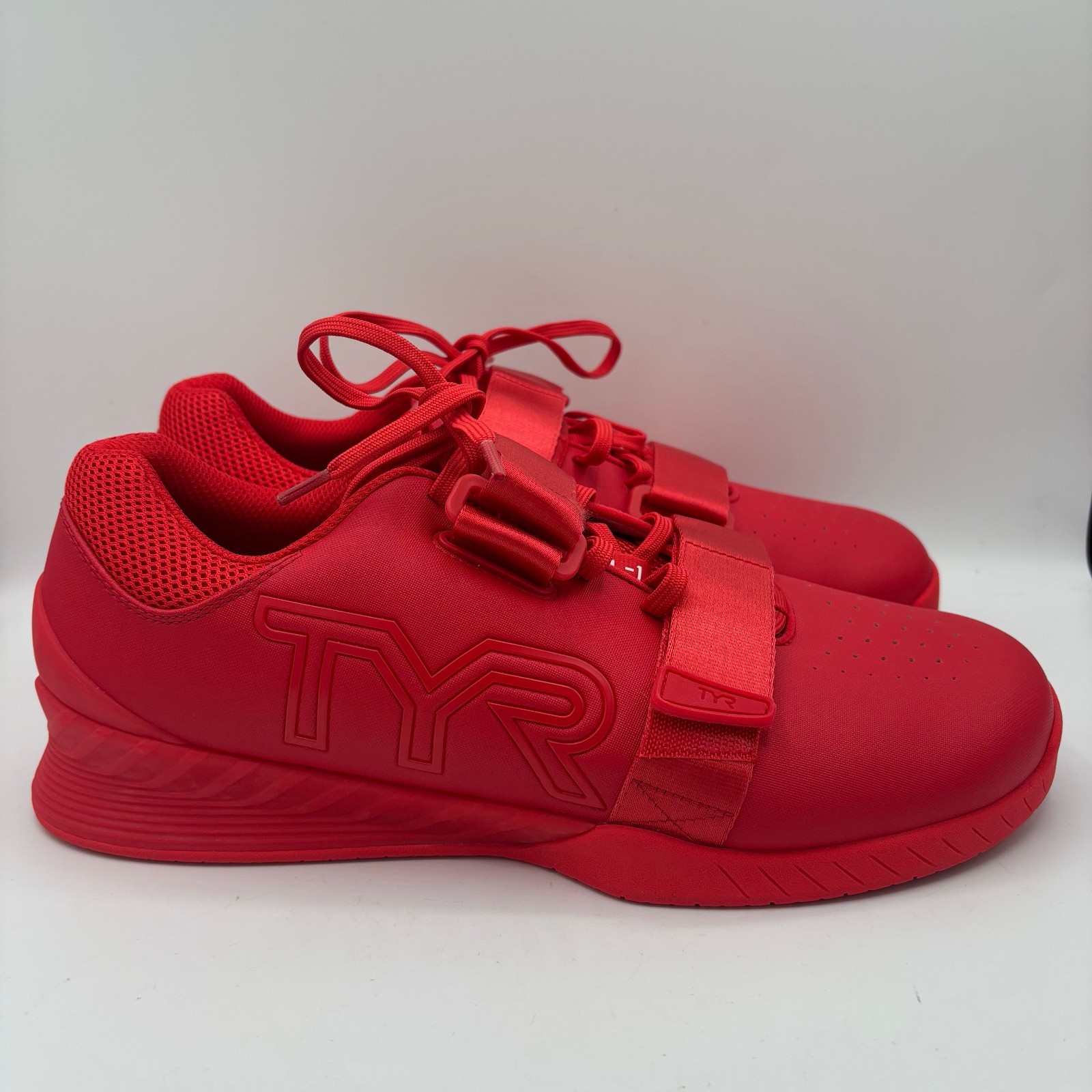 TYR L-1 Lifter Shoes Mens Size 10.5 Triple Red Weightlifting Gym Sneakers