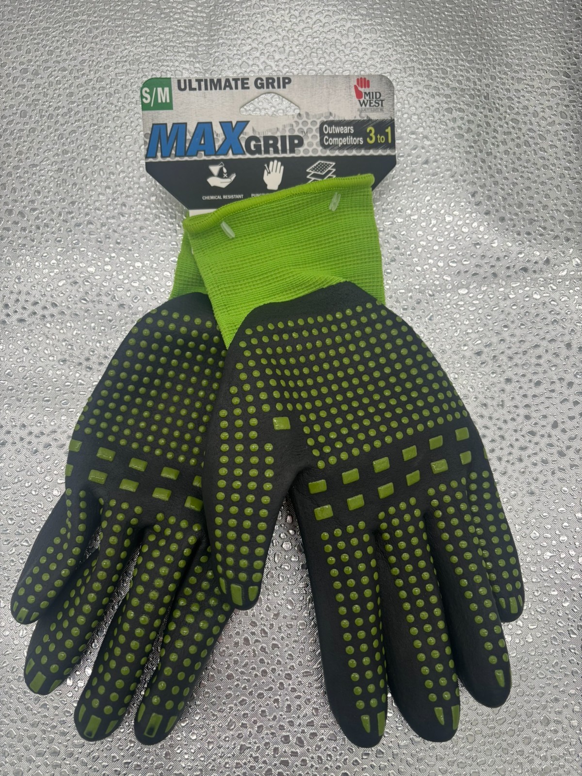 Midwest Max Grip Nitrile Latex Free Gloves Size:  S/M - NEW