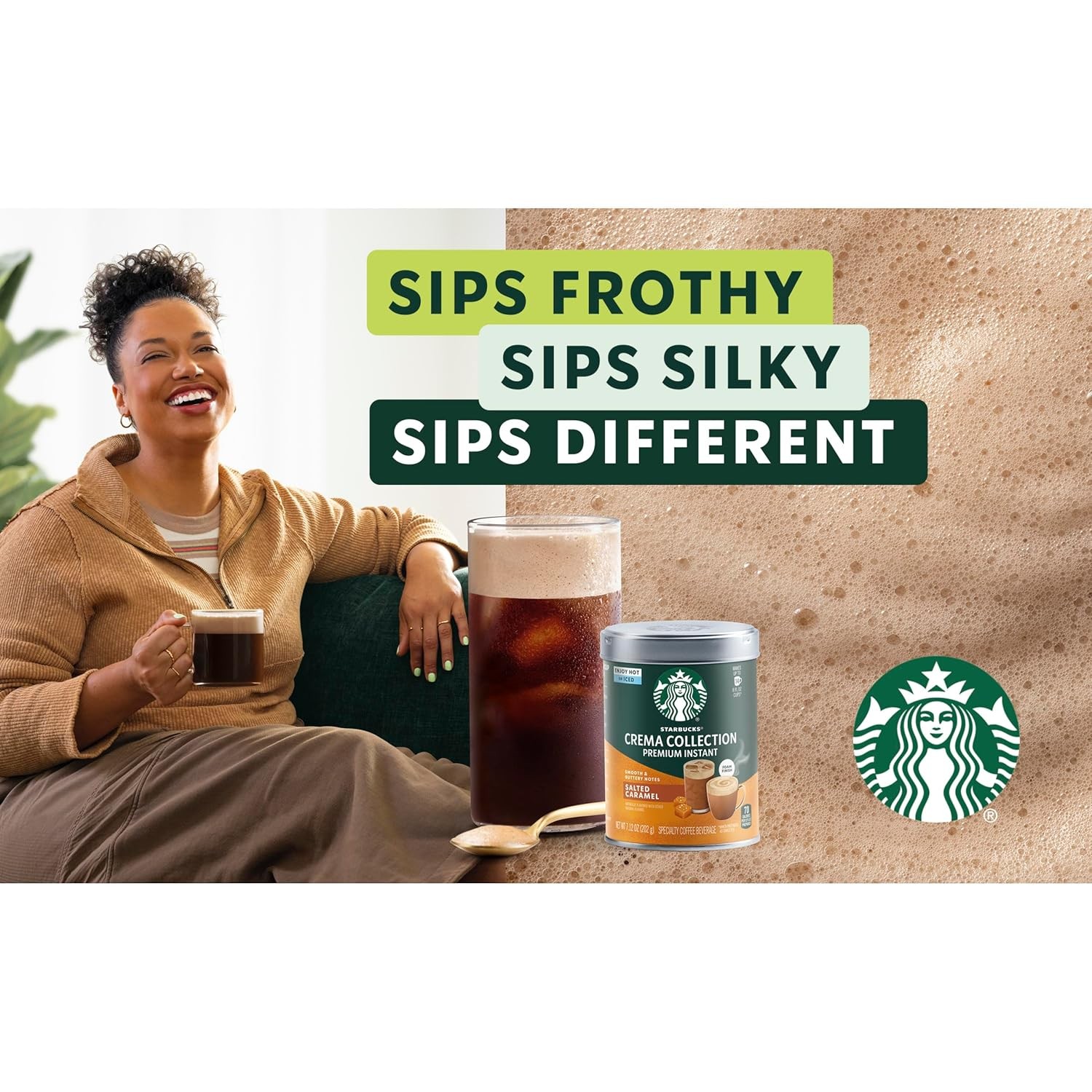 Starbucks Crema Collection Premium Instant Salted Caramel Flavored Instant...
