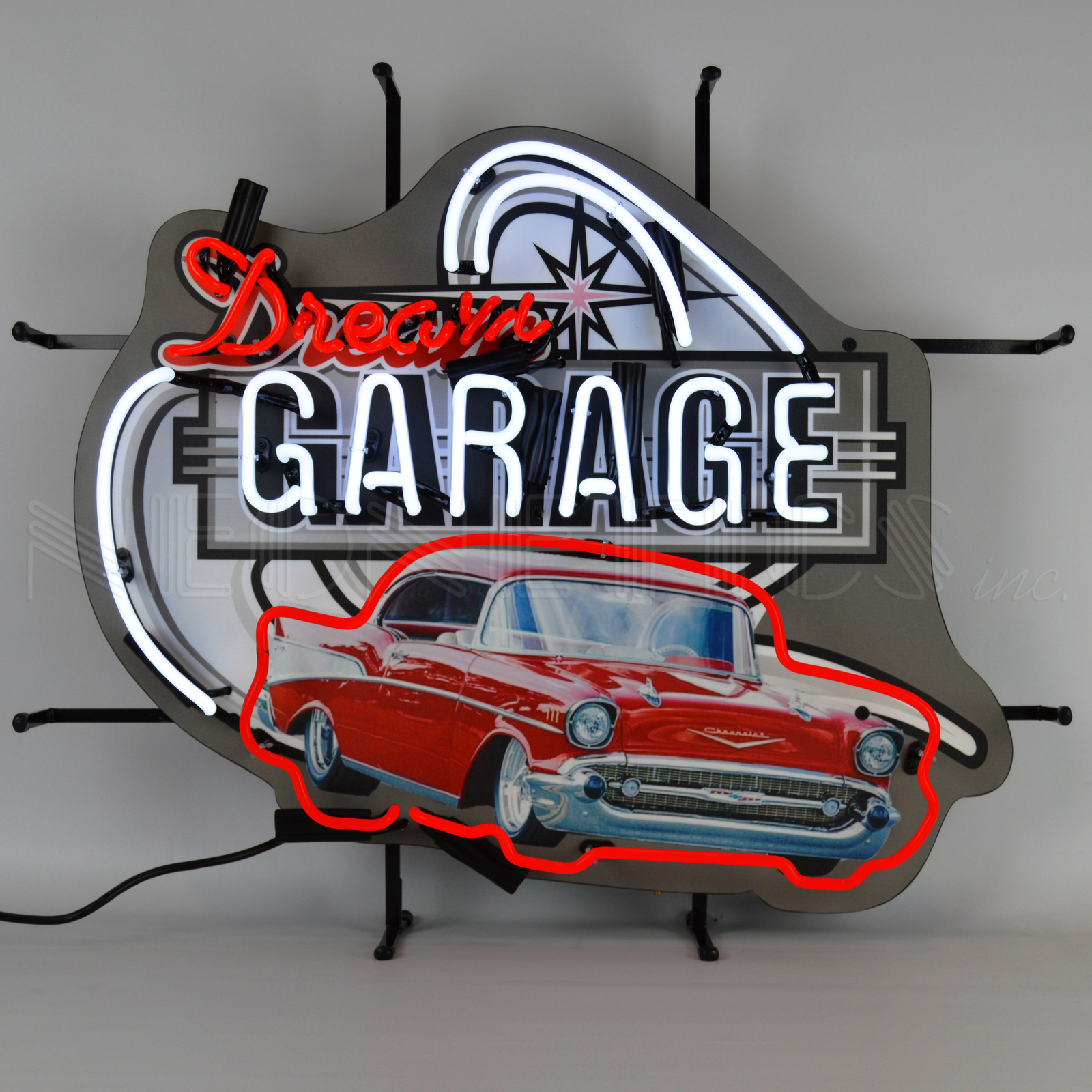 Man Cave Lamp DREAM GARAGE 57 CHEVY NEON SIGN