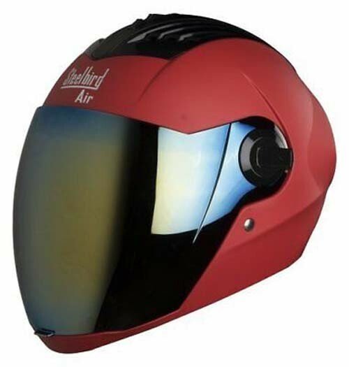 Steelbird Air SBA-2 Full Face Motorbike Helmet Safe Stylish Regular Size Red AEs