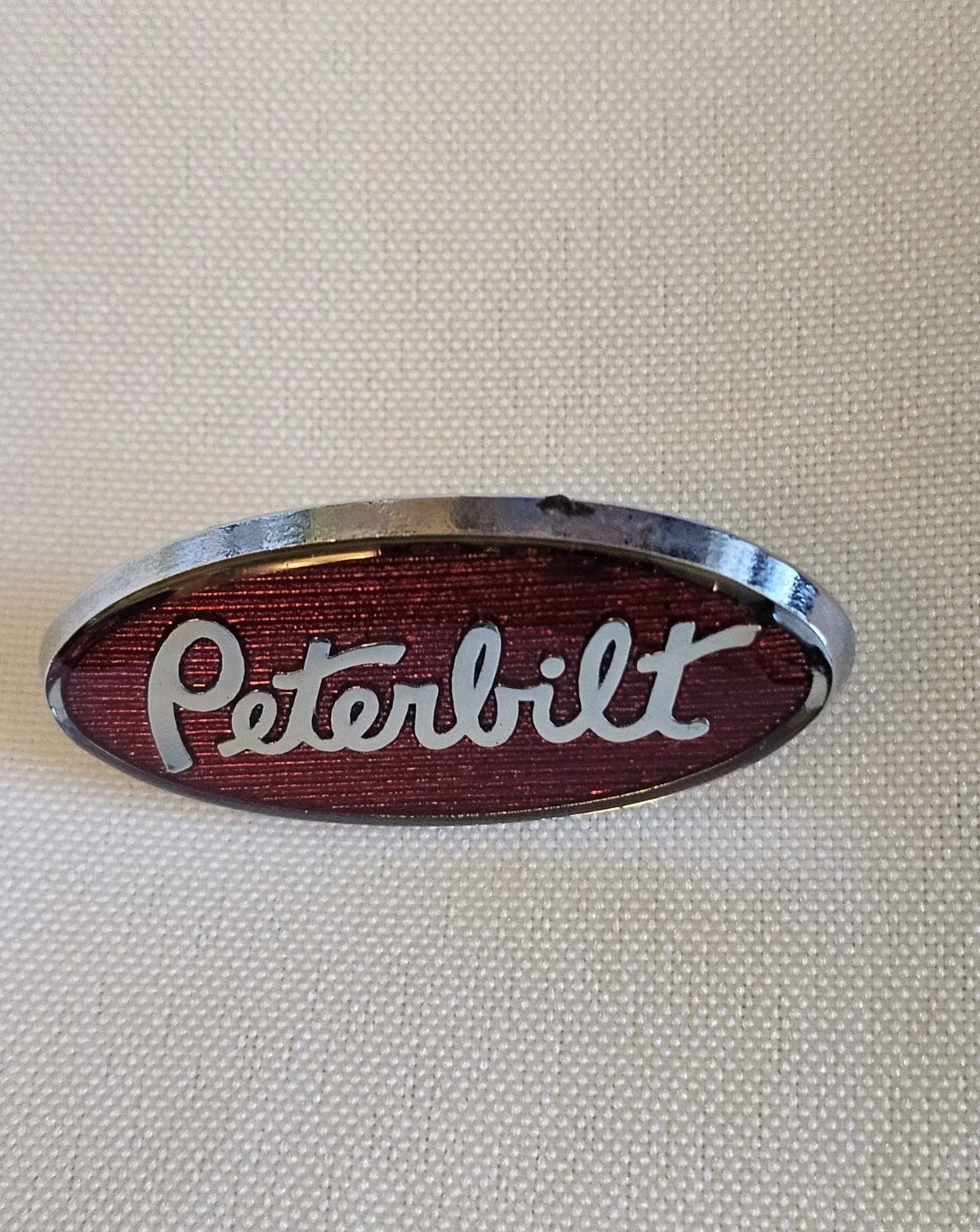 PETERBILT 20-16526 Nameplate PB Logo 1.75" 10mm Stud