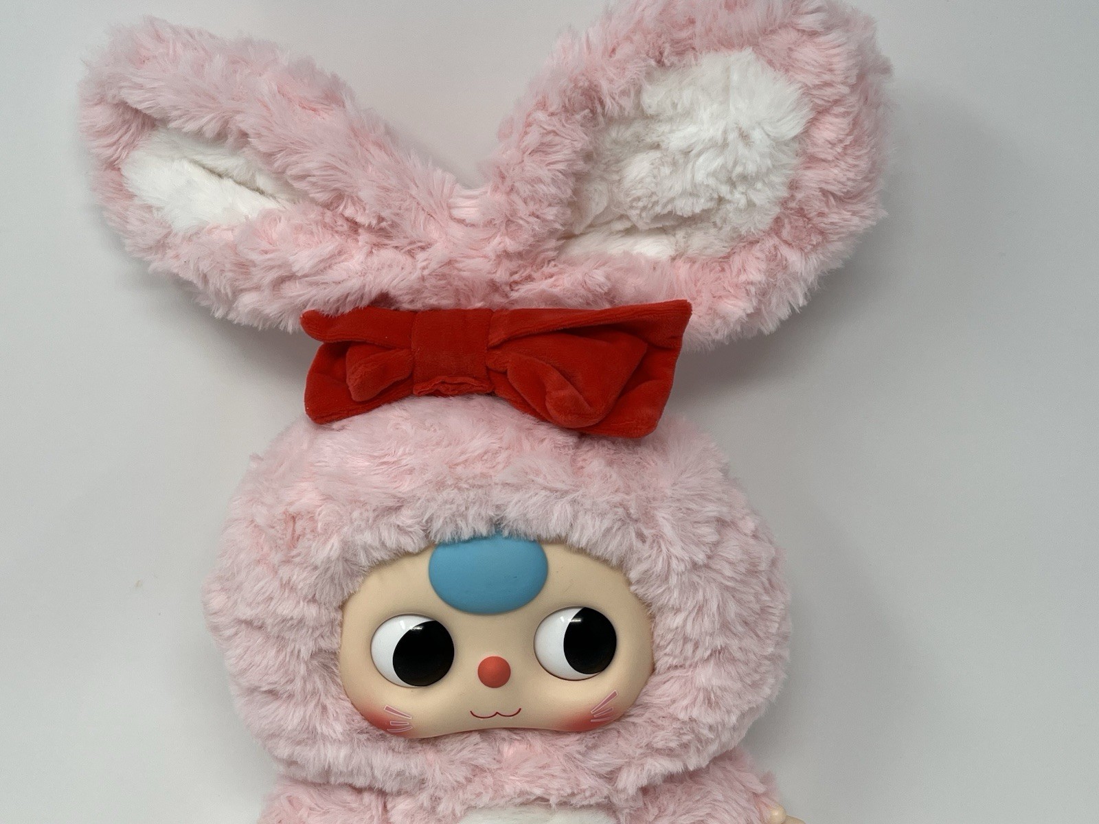 BB3 Baby Three 400% Big Baby Plush Doll Pink Bunny Red Bow Boba Eyes Rare No Box