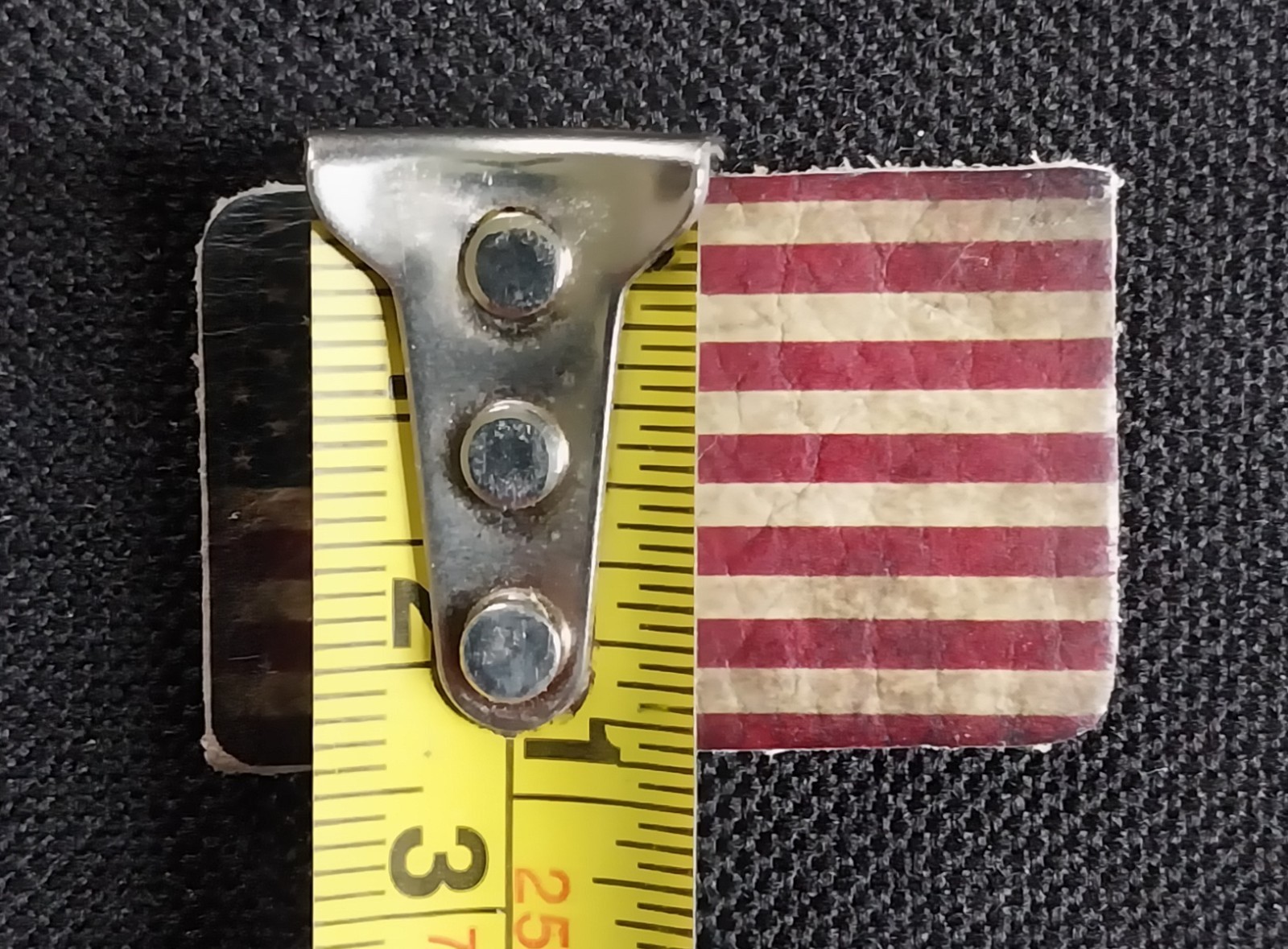 VINTAGE STYLE Mini ALL Leather AMERICAN FLAG MOTORCYCLE JACKET PATCH Sticky Back