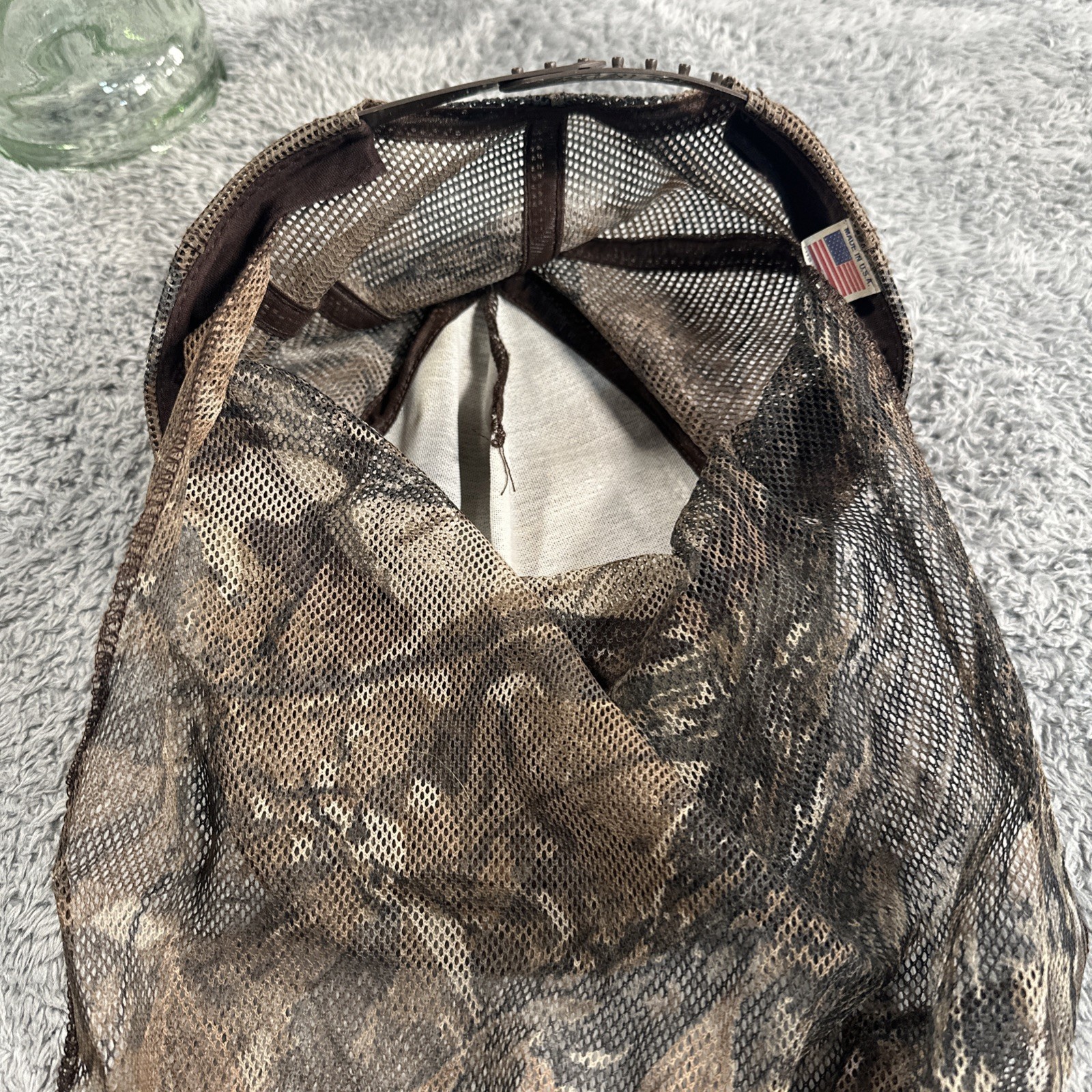 VTG USA MADE Camouflage Ball Cap Camo Netting REALTREE Snapback Cap Hunting