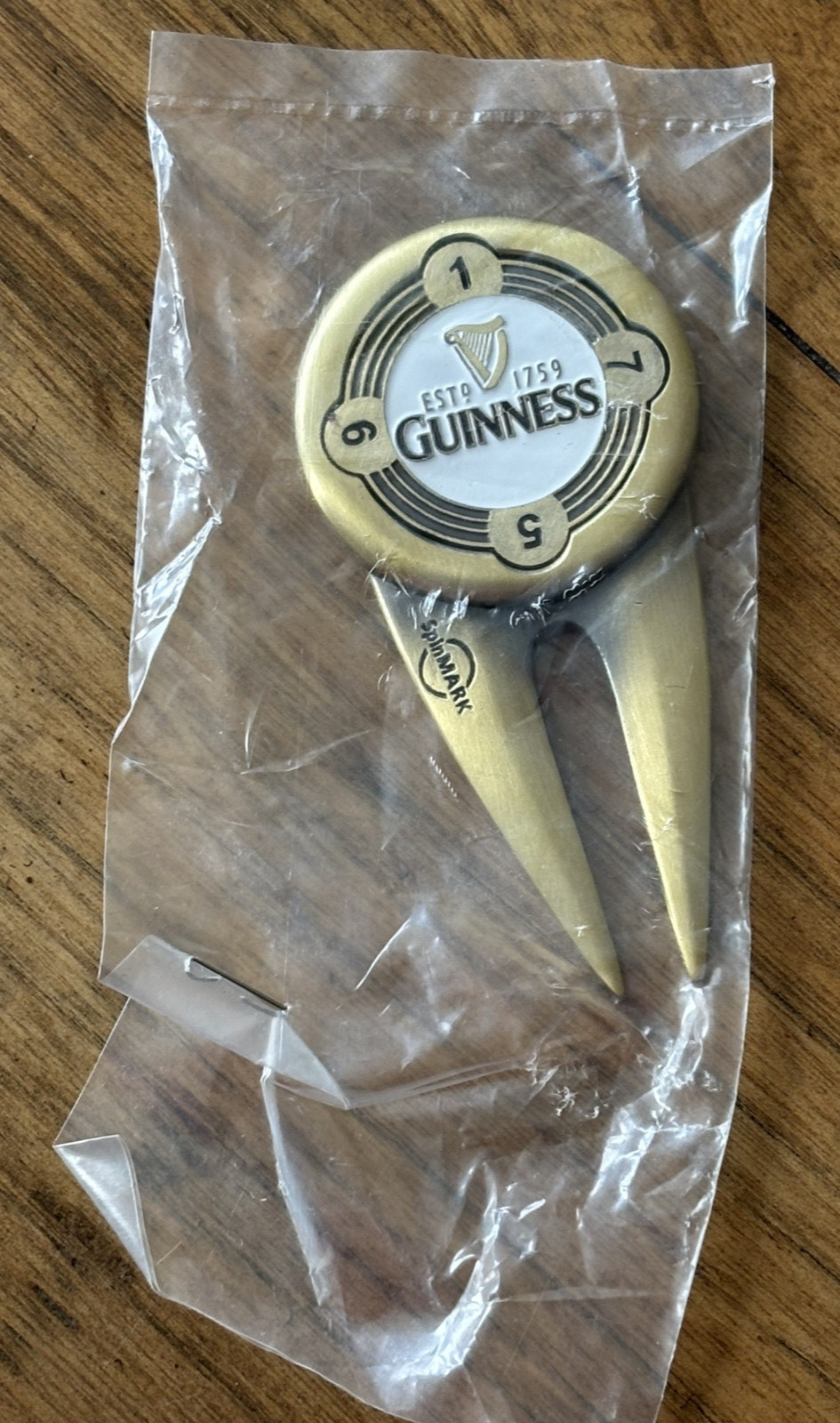 Guinness Engraved Logo Gold Golf Divot Tool New In Package 1.5 In X 3 In
